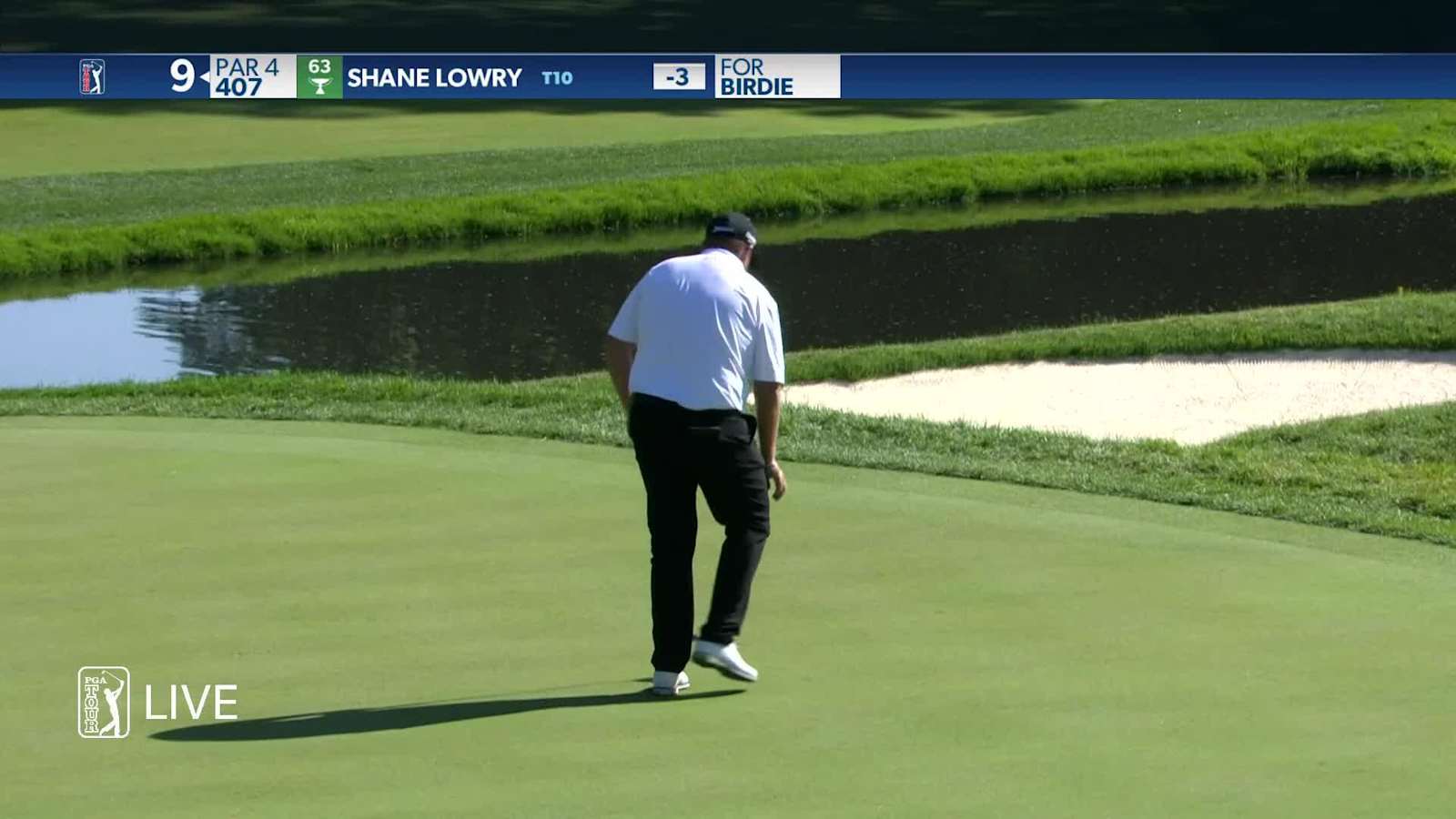 Shane Lowry's 129-yard approach to 4 feet and birdie at the Memorial