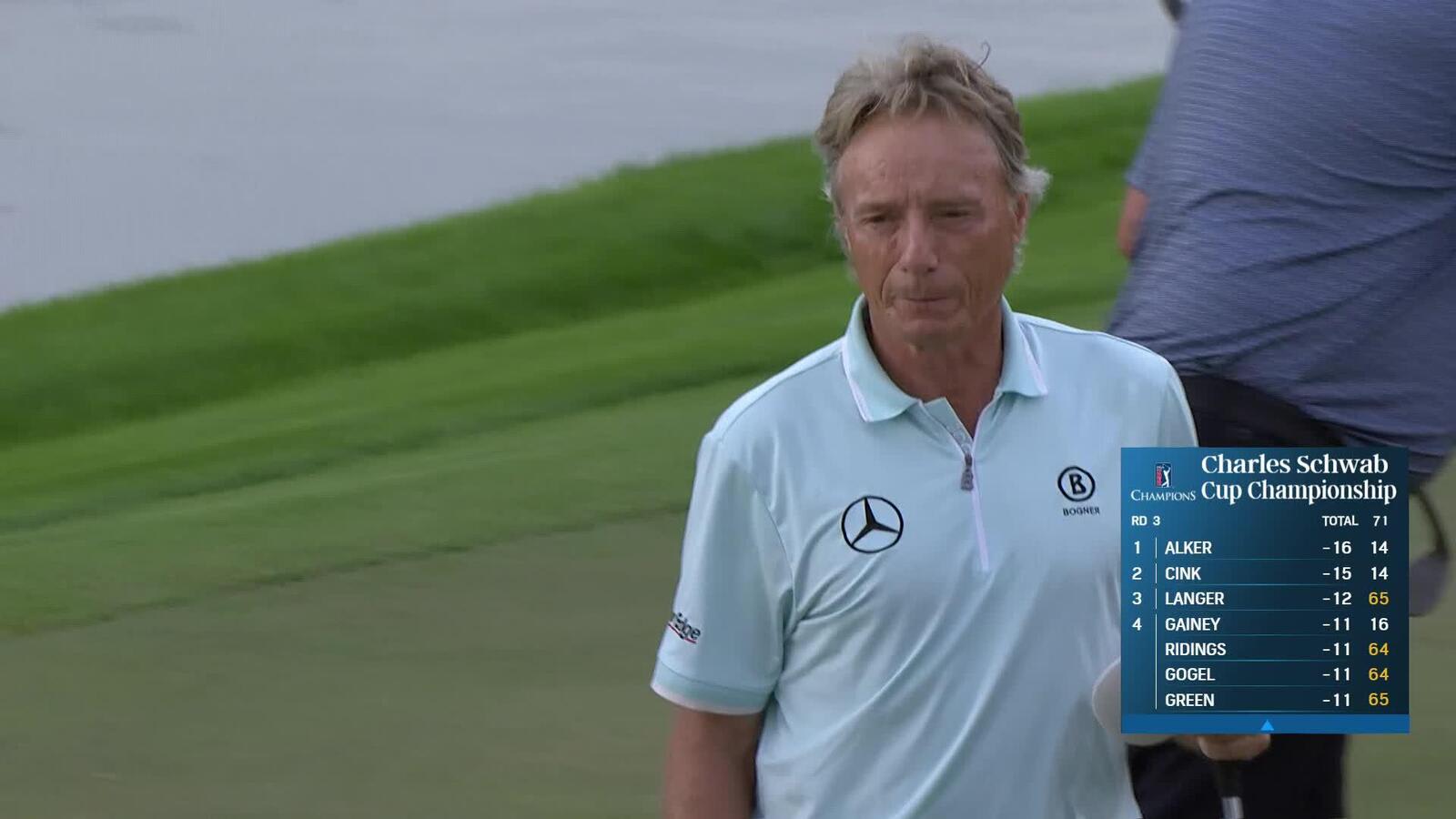 Bernhard Langer makes birdie on No. 18 at Charles Schwab Cup Championship