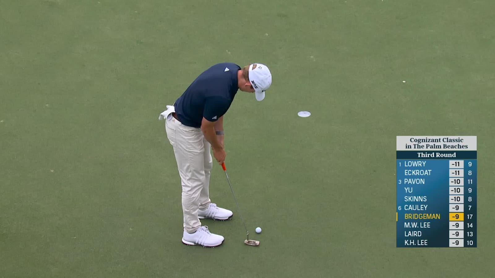 Jacob Bridgeman makes birdie putt at Cognizant Classic