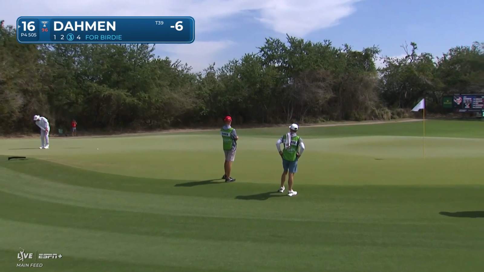 Joel Dahmen drips in a 55-foot birdie putt at Mexico Open