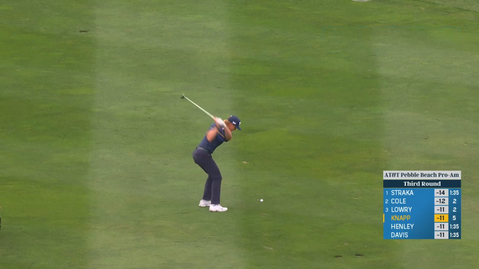 Jake Knapp reaches in two to set up birdie at AT&T Pebble Beach