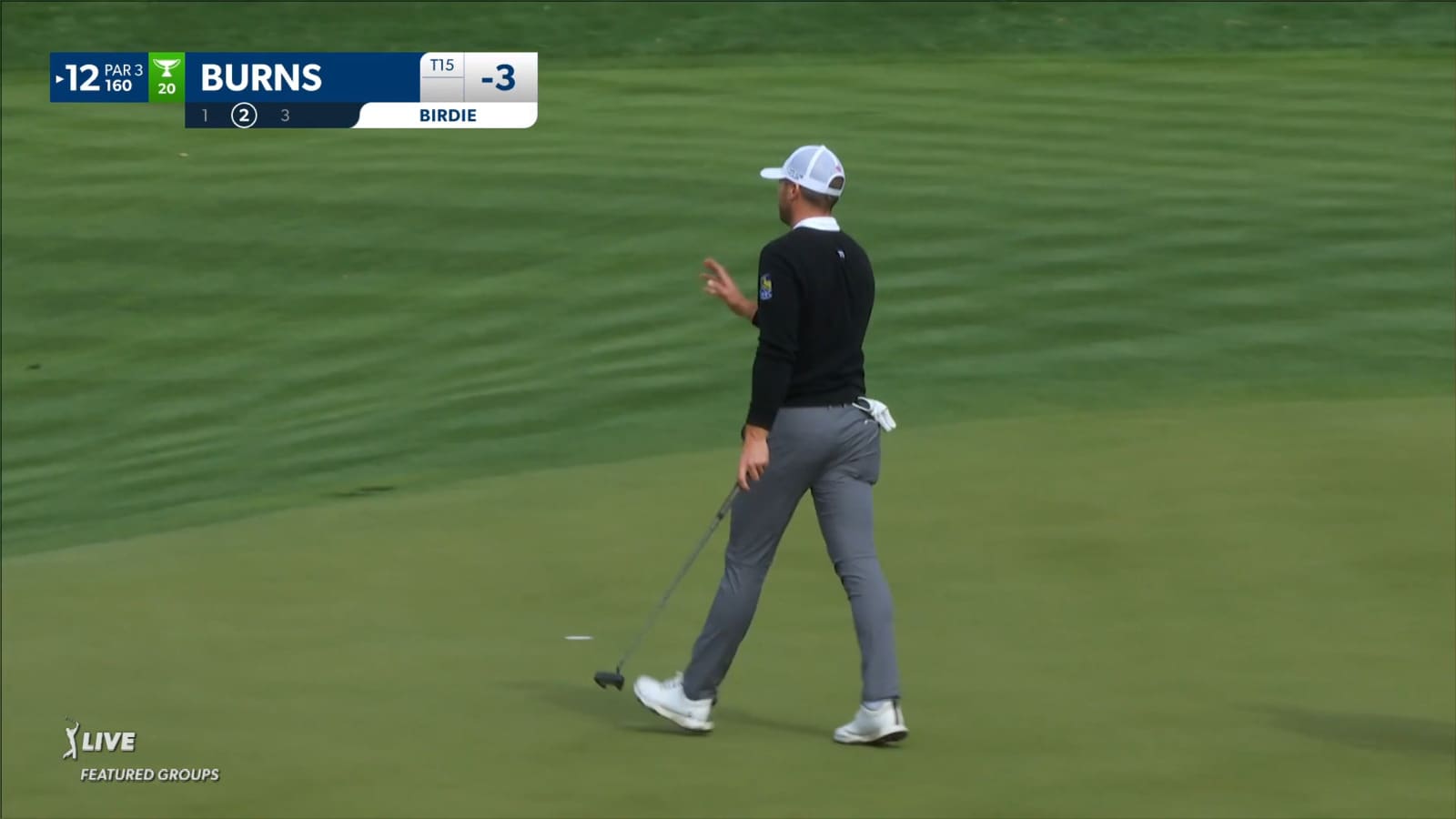 Sam Burns gets 16-footer to drop for birdie at WM Phoenix Open