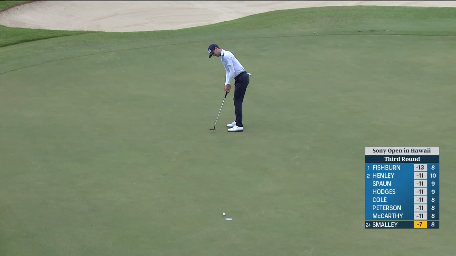 Alex Smalley bends in well-read eagle putt at Sony Open