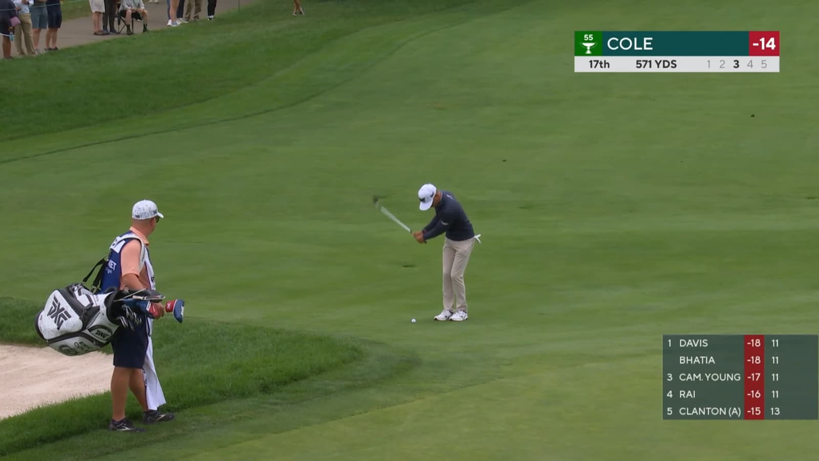 Eric Cole nearly holes approach shot at Rocket Mortgage