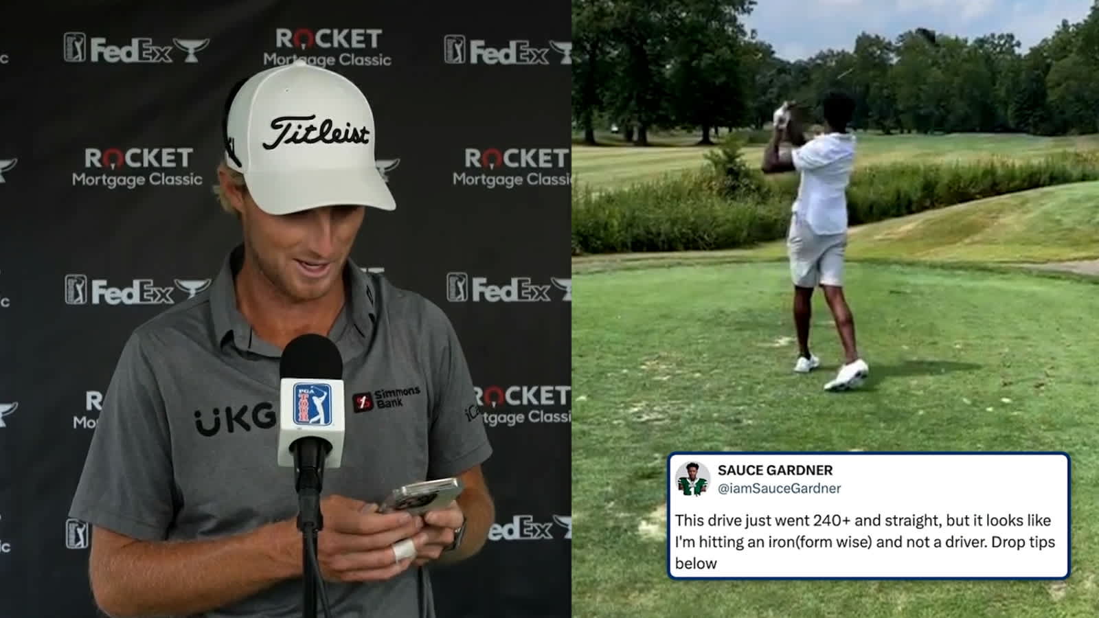 TOUR players react to New York Jets' Sauce Gardner taking up golf