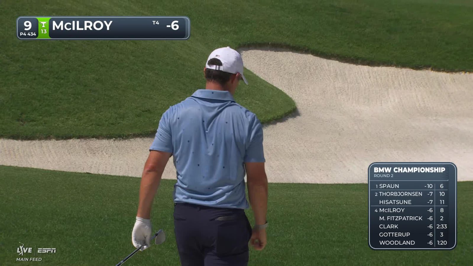 Rory McIlroy's 146-yard approach sets up birdie on No. 9 at BMW Championship