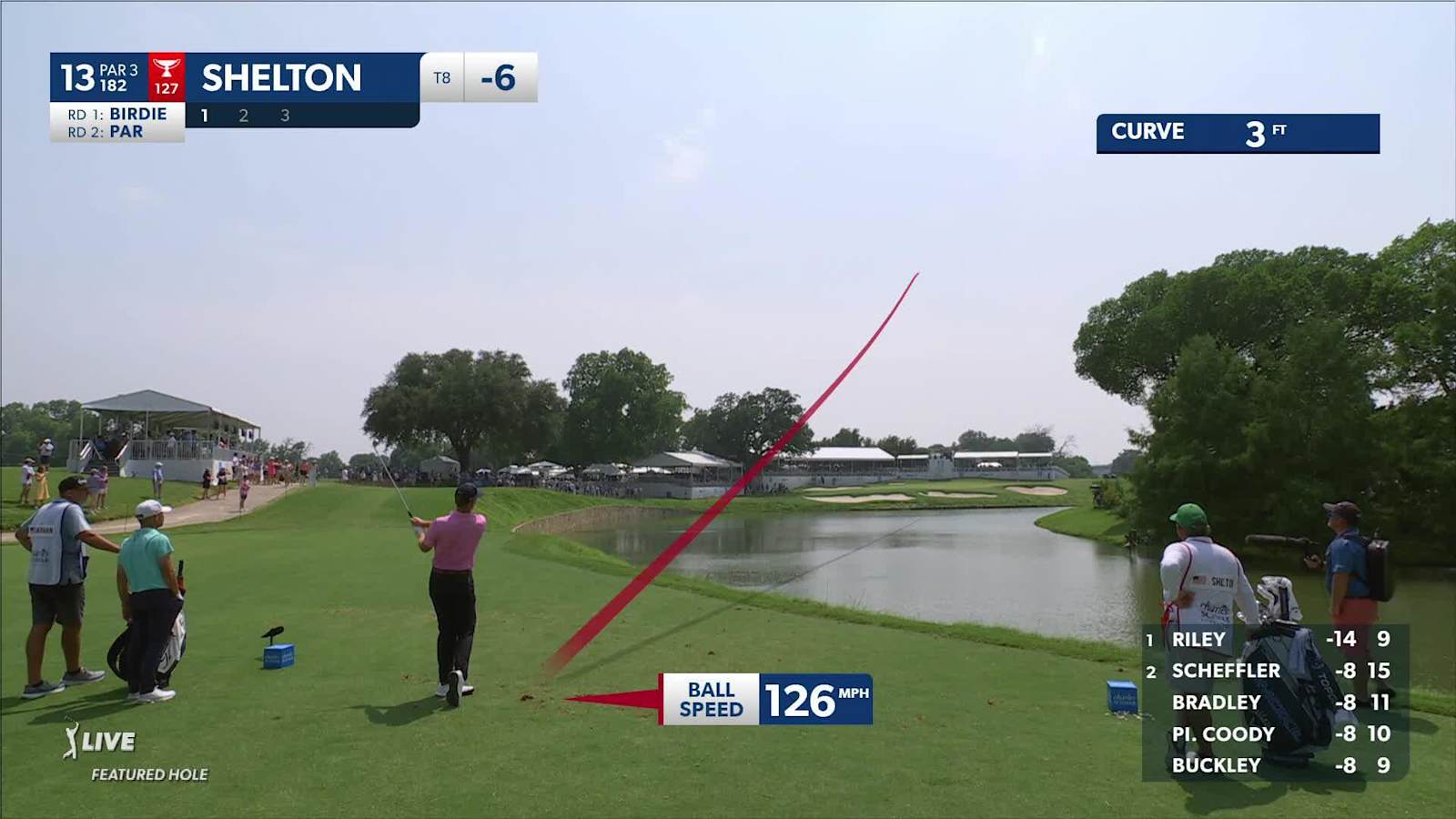 Robby Shelton hits it close to set up birdie at Charles Schwab
