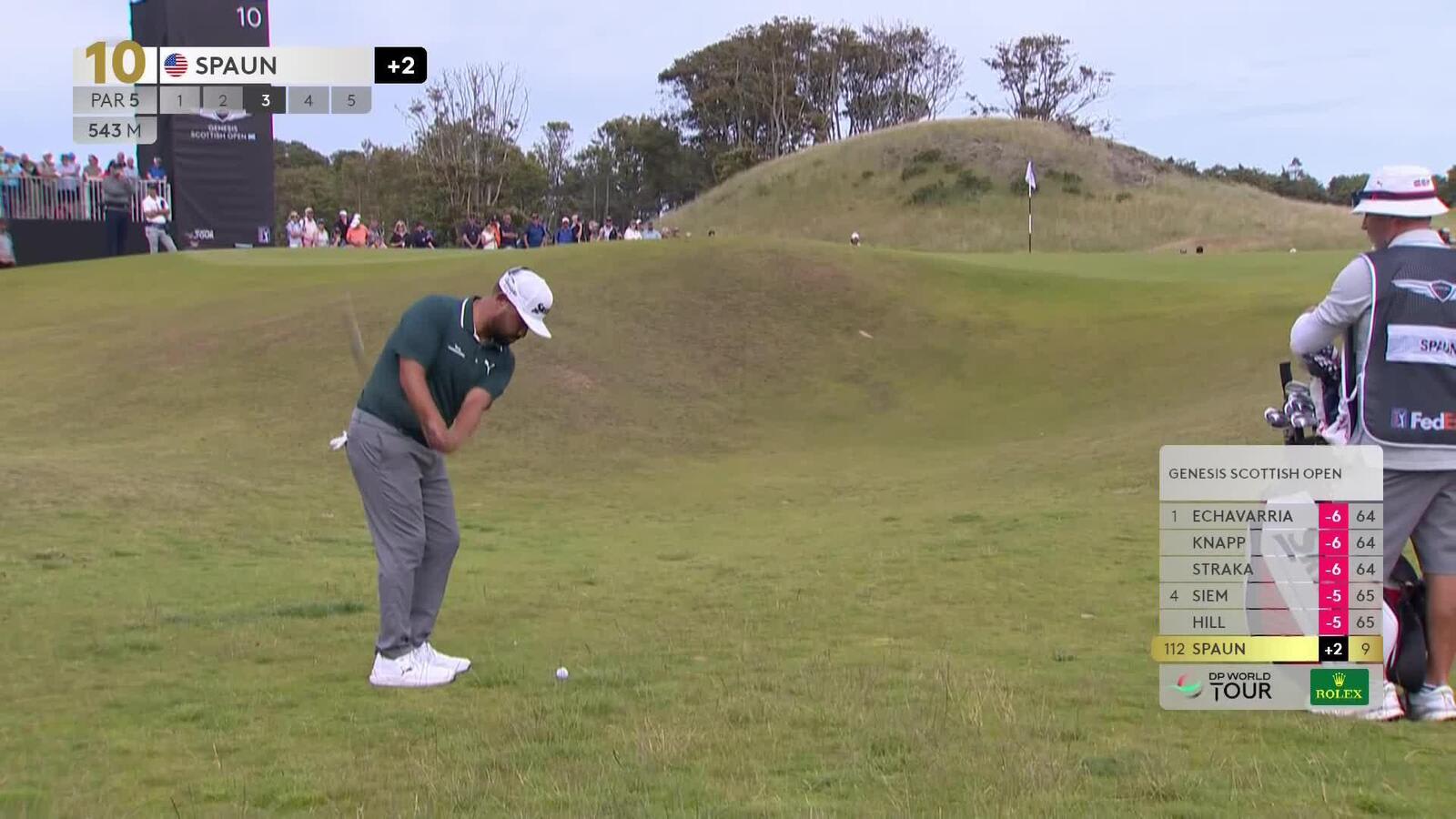J.J. Spaun gets up-and-down for birdie at Genesis Scottish Open