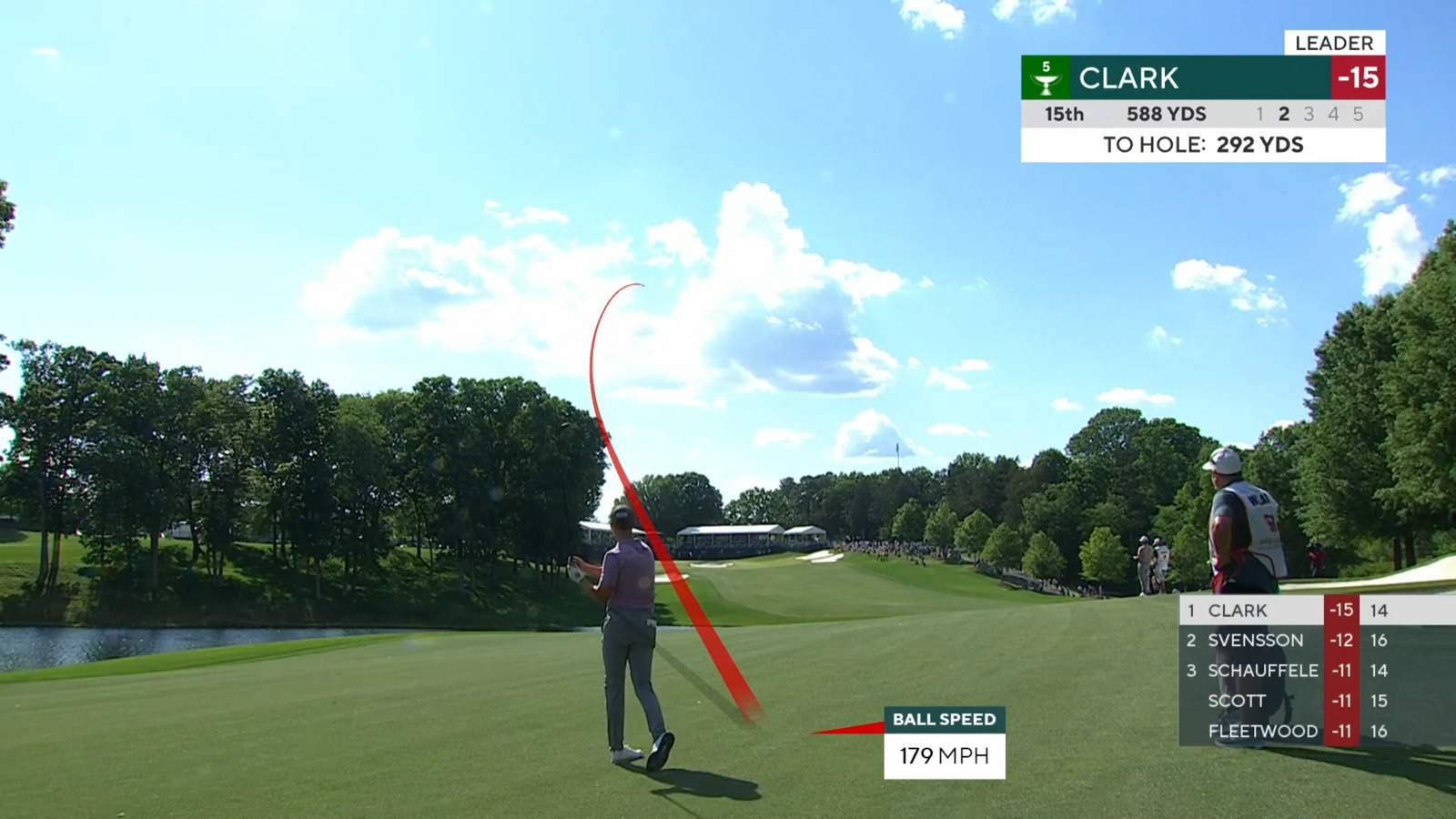 Wyndham Clark gets greenside in two to set up birdie at Wells Fargo