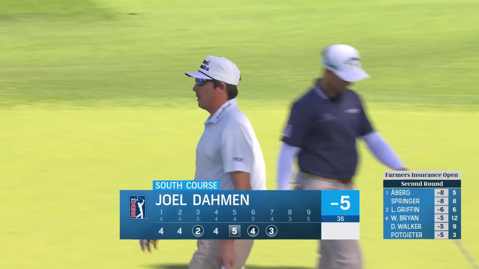 Joel Dahmen cards back-to-back birdies on No. 7 at Farmers