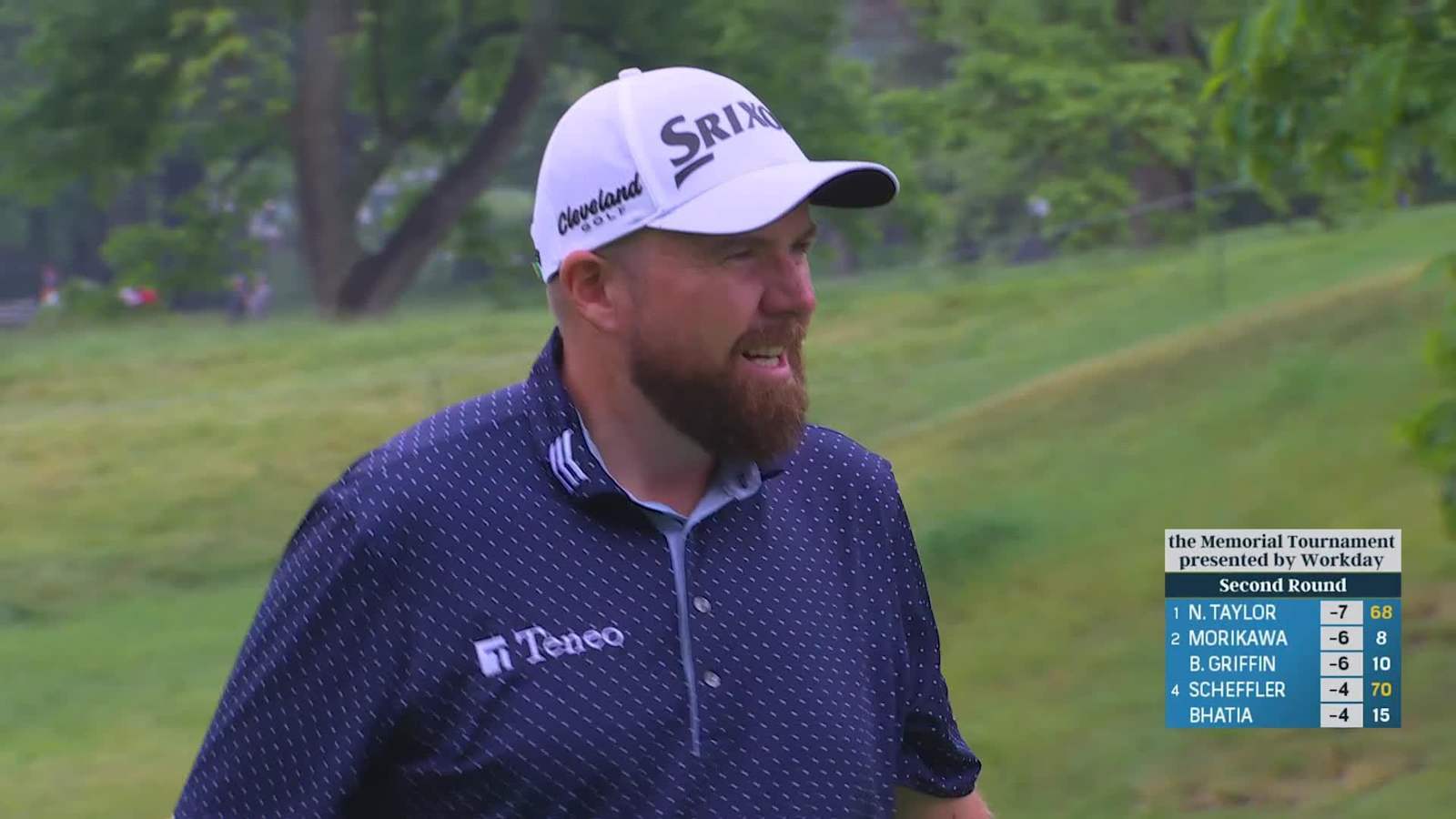 Shane Lowry gets to 3-under with a birdie on No. 11 at the Memorial