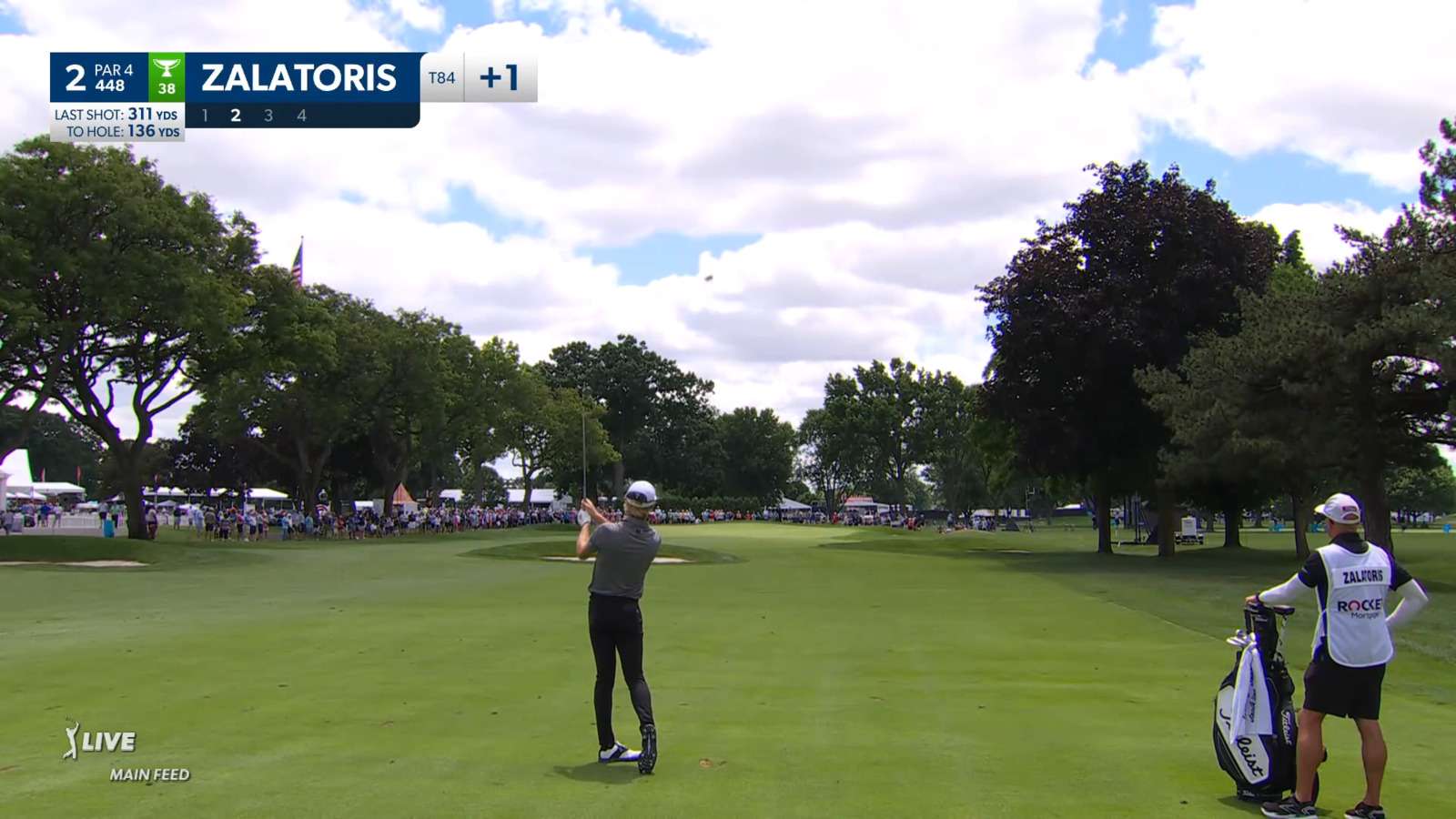 Will Zalatoris' dialed-in approach from 136 yards at Rocket Mortgage