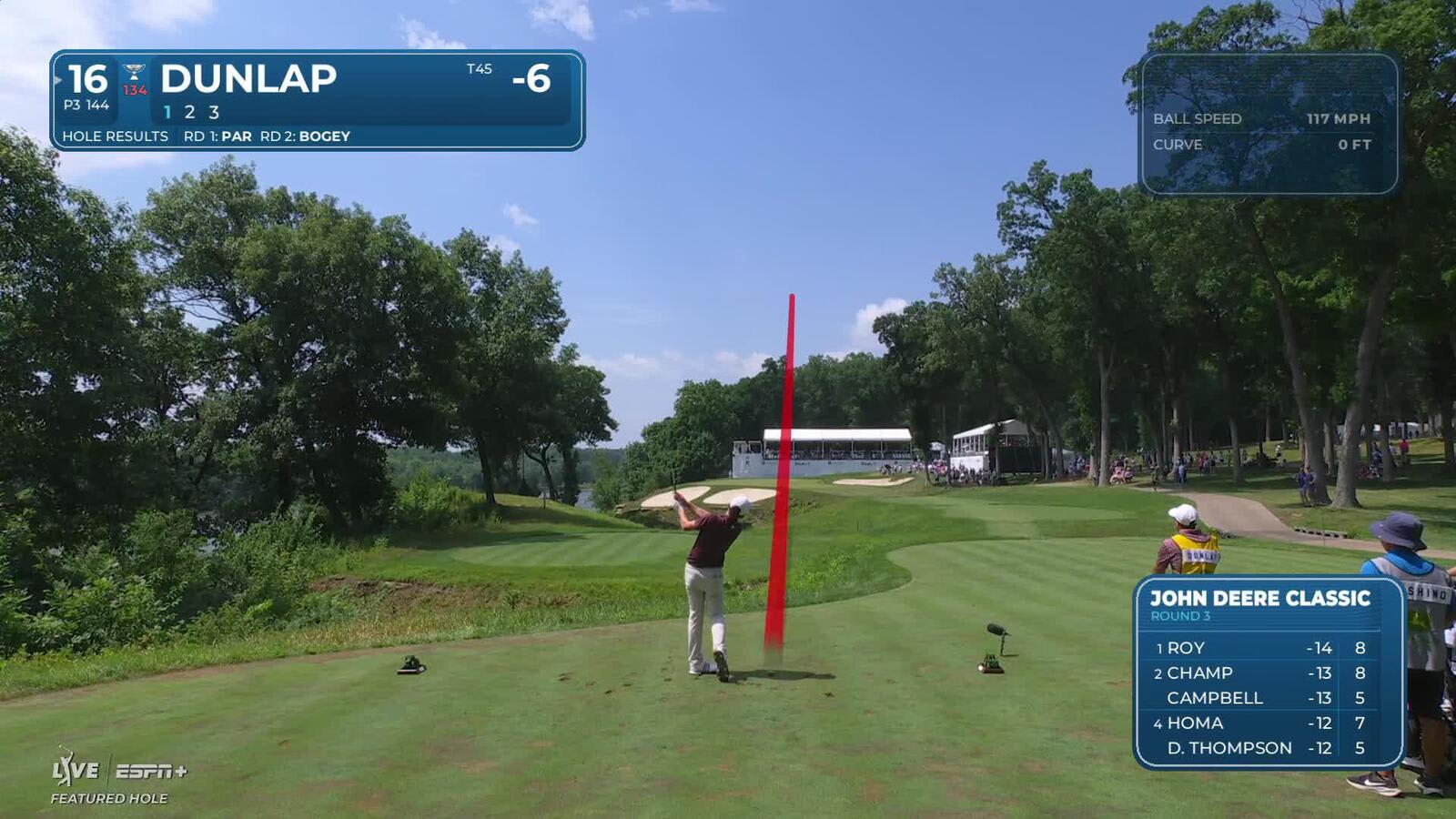 Nick Dunlap makes birdie on No. 16 at John Deere