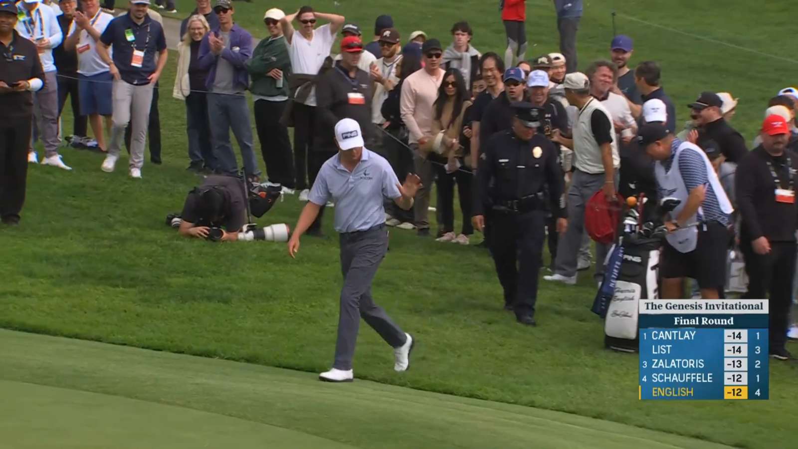 Harris English chips in to save par at Genesis