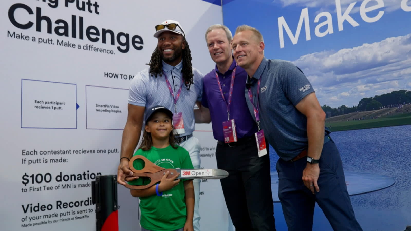 Larry Fitzgerald participates in Golf4All Day prior to 3M Open