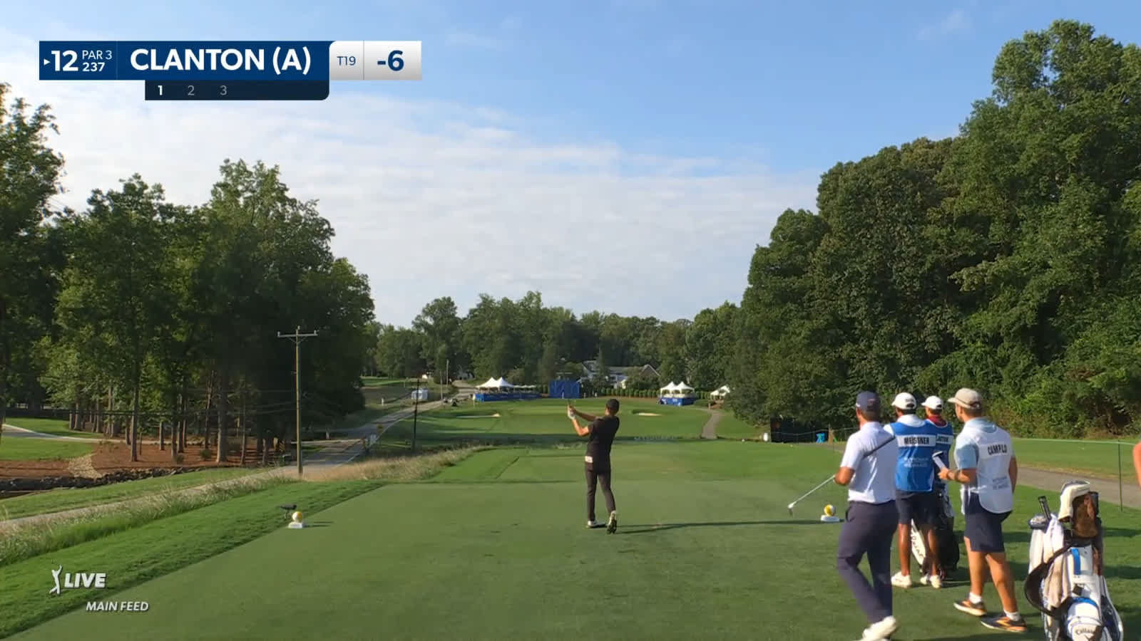 Luke Clanton hits slope on tee shot to set up birdie at Wyndham