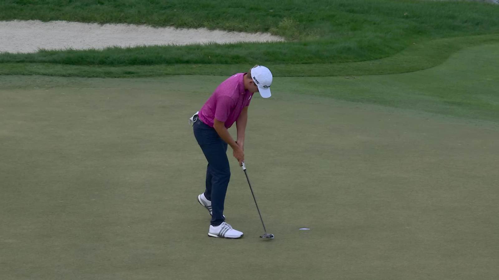 Jacob Bridgeman makes birdie on No. 16 at Arnold Palmer Invitational