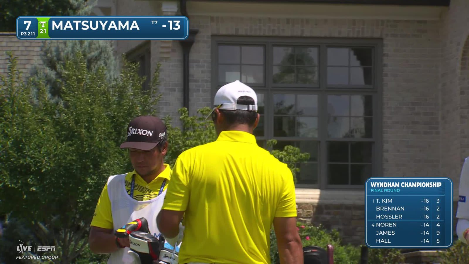Hideki Matsuyama sinks 21-foot birdie putt on No. 7 at Wyndham