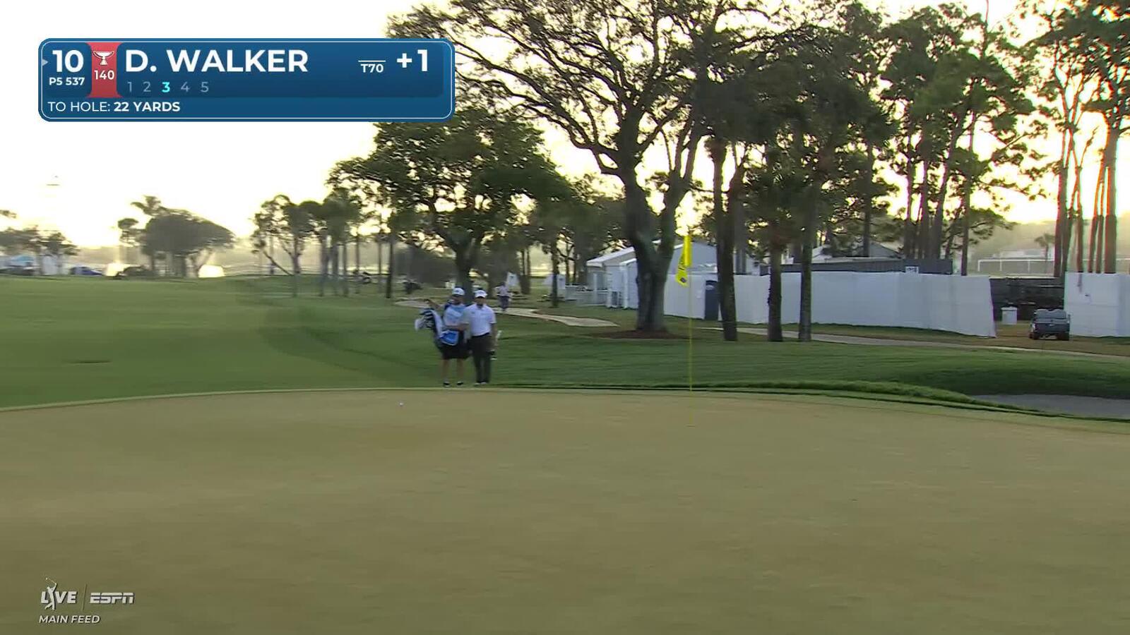Danny Walker sinks 10-foot birdie putt on No. 10 at Cognizant Classic