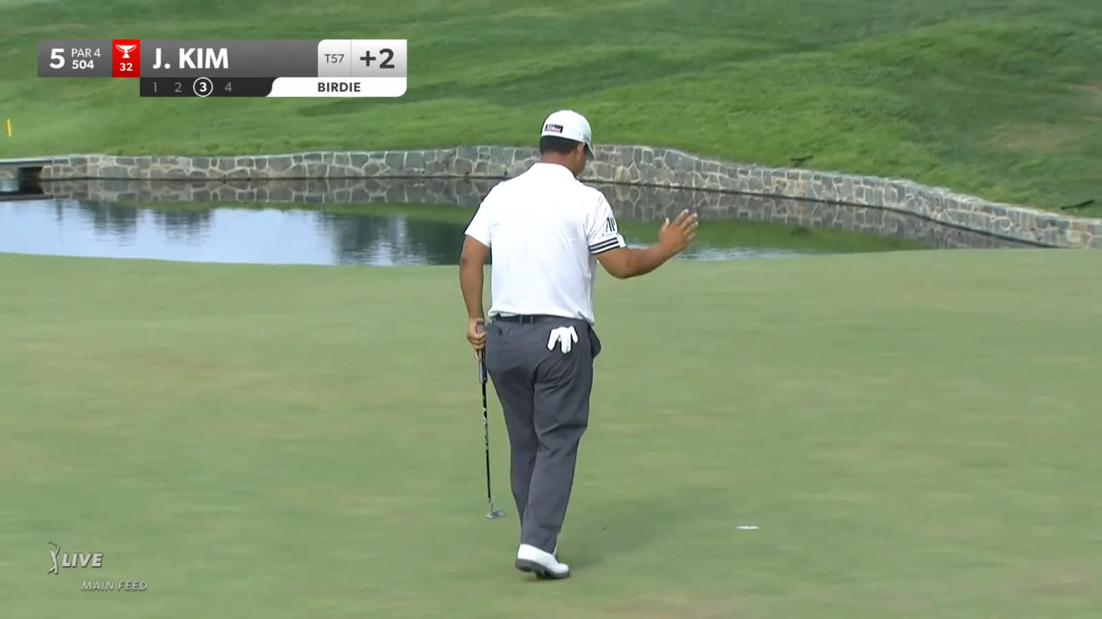 Tom Kim converts birdie putt at BMW Championship