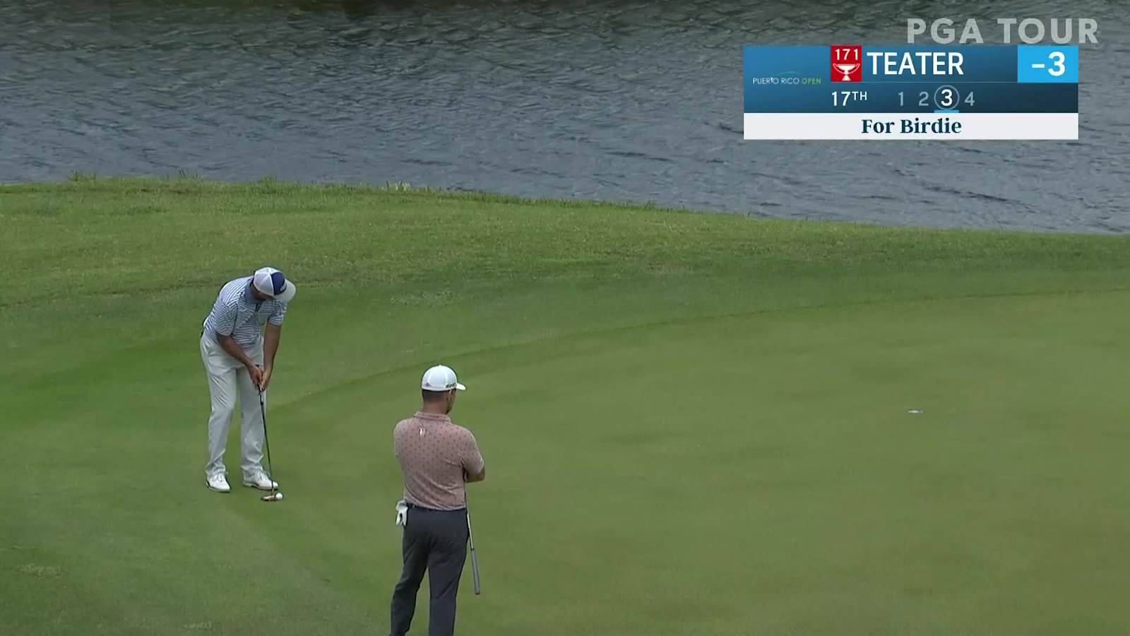 Josh Teater sinks nice putt for birdie at Puerto Rico