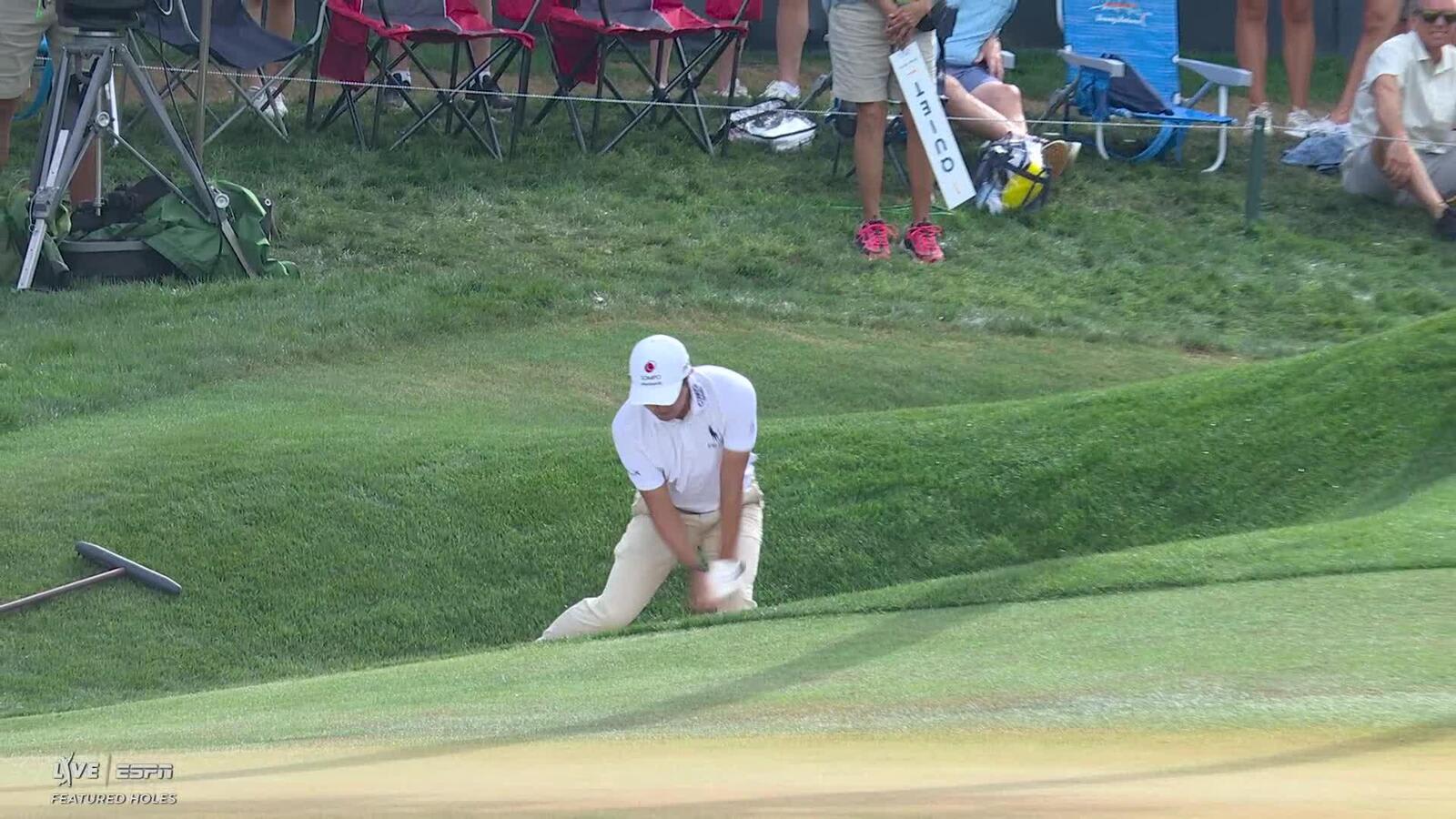 Takumi Kanaya chips in from 53 feet for birdie on No. 16 at THE PLAYERS