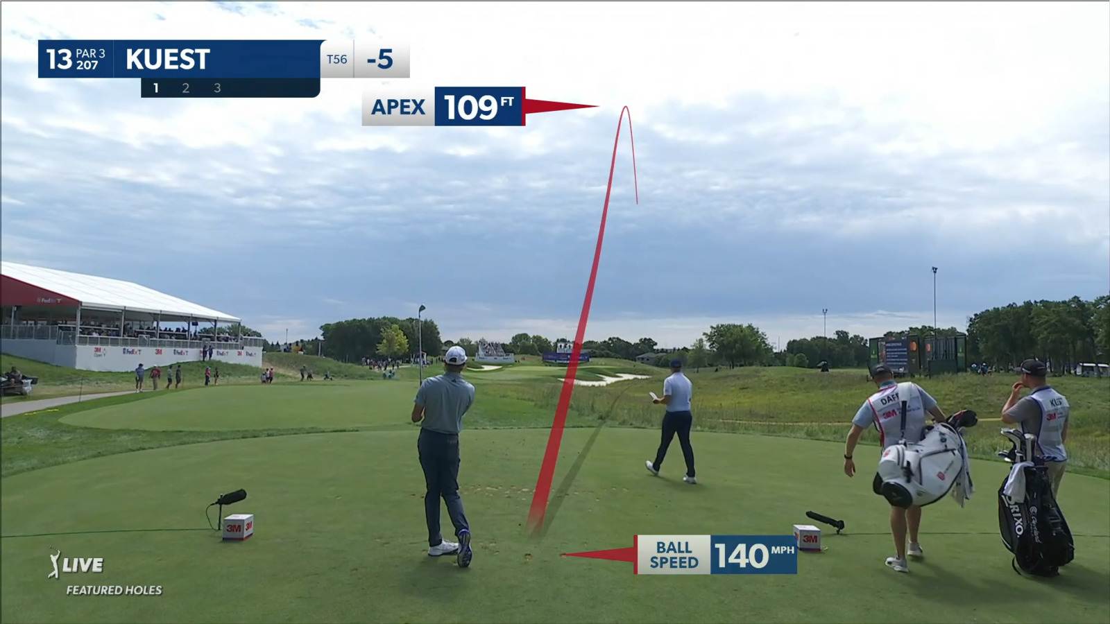 Peter Kuest's nice tee shot sets up birdie at 3M Open