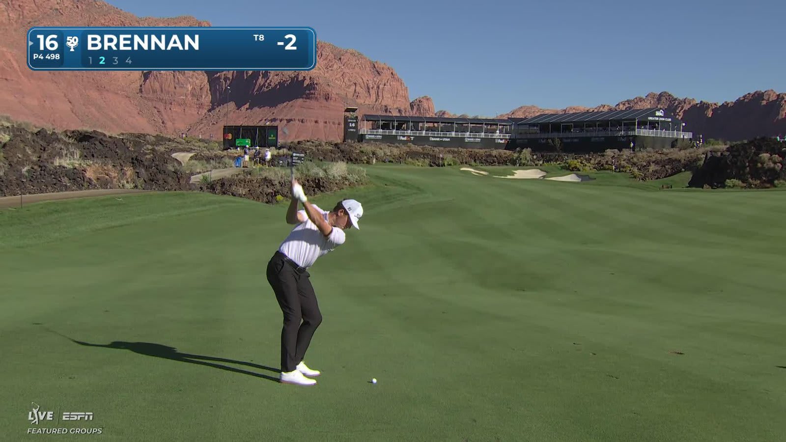 Michael Brennan's 171-yard approach sets up birdie on No. 16 at Bank of Utah