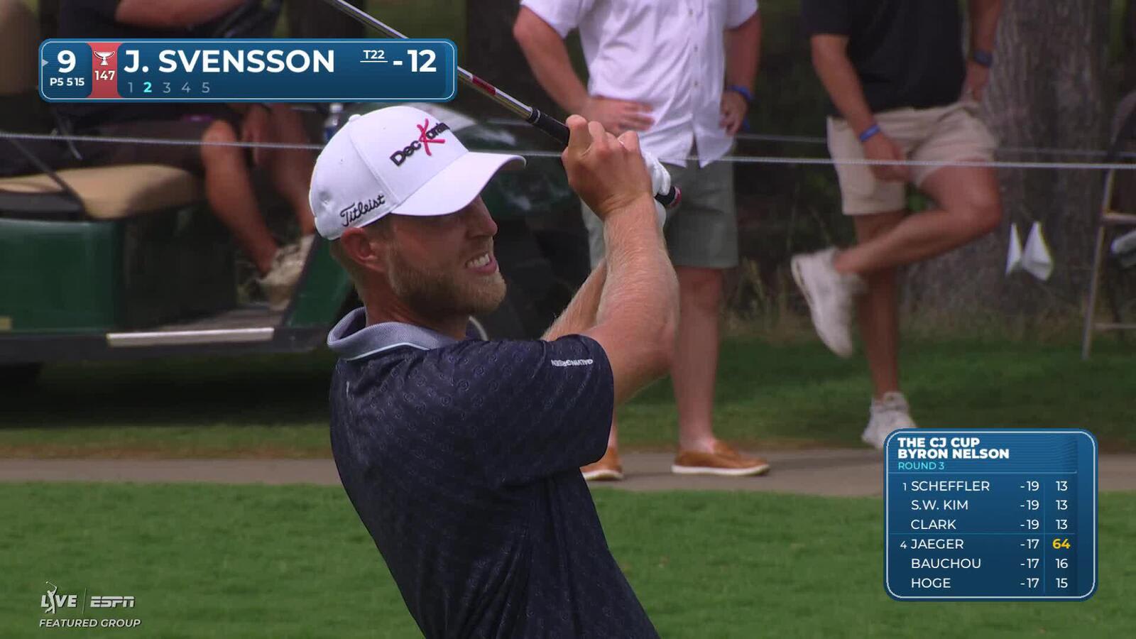 Jesper Svensson reaches par-5 No. 9 in two, makes birdie at THE CJ CUP