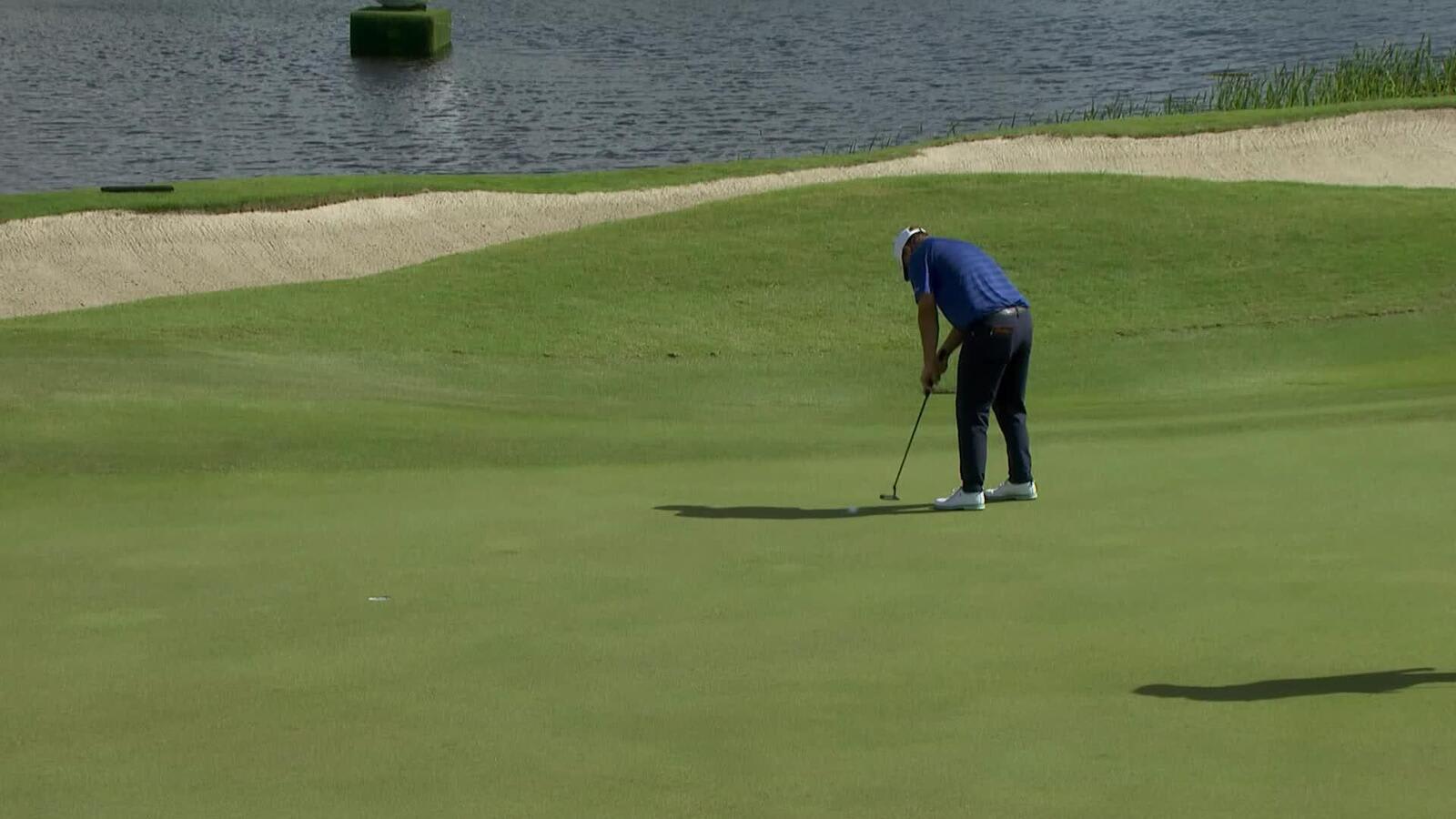 Zachary Bauchou makes birdie on No. 18 at Puerto Rico