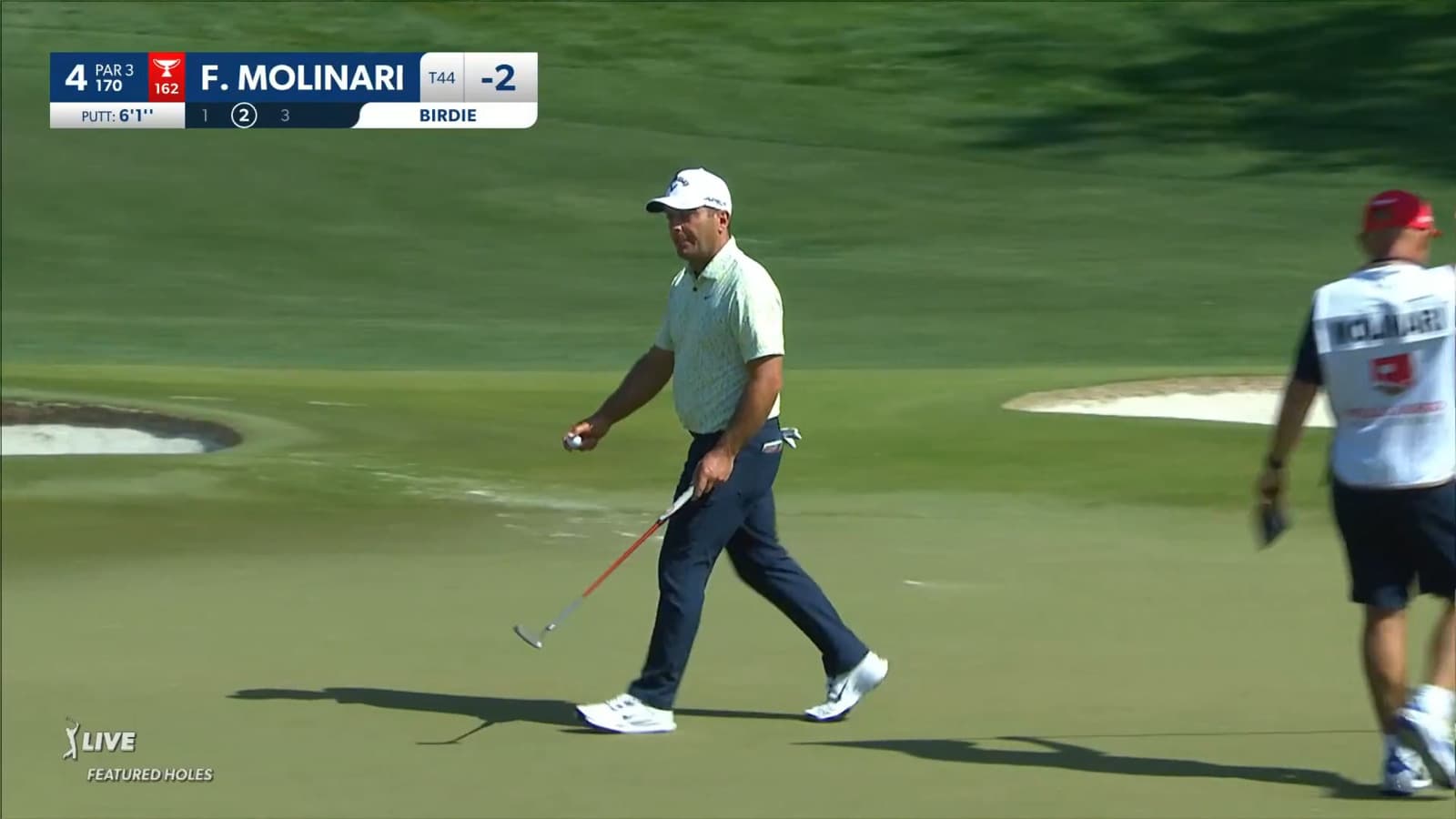 Francesco Molinari sends tee shot 6-feet from the hole at Wells Fargo