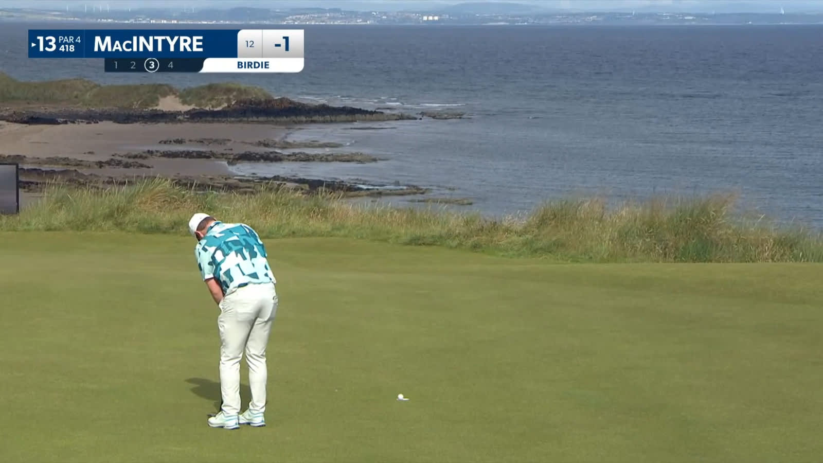 Robert MacIntyre rolls putt in for birdie at Genesis Scottish Open