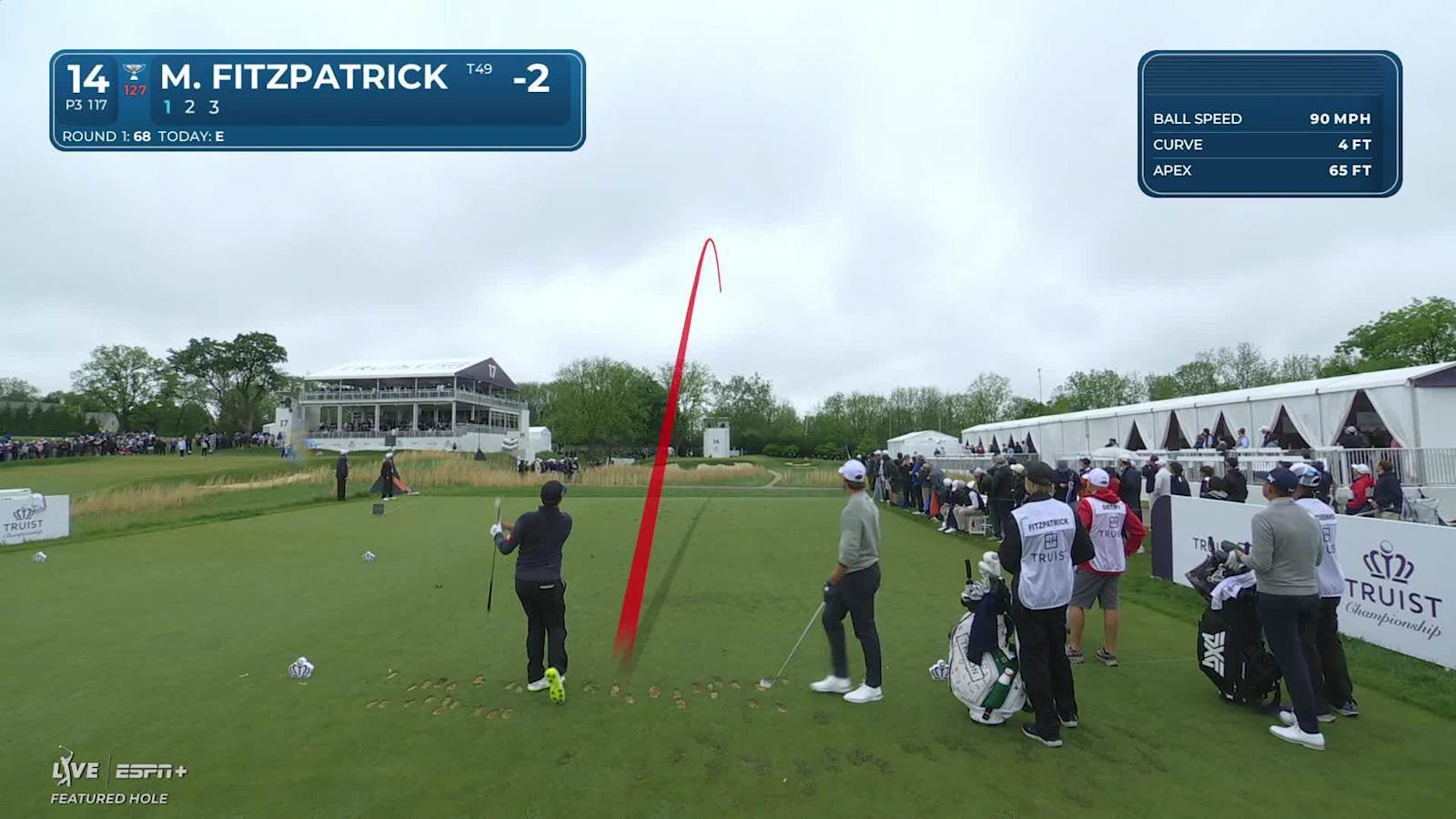 Matt Fitzpatrick's tee shot yields birdie at Truist Championship