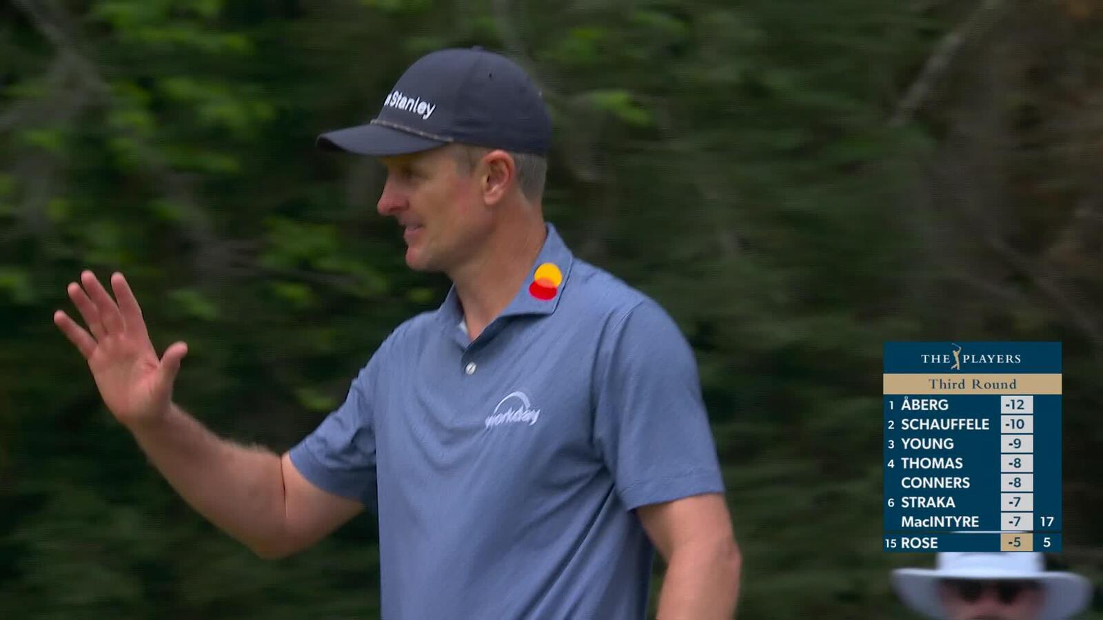 Justin Rose sinks 30-foot birdie putt on No. 6 at THE PLAYERS