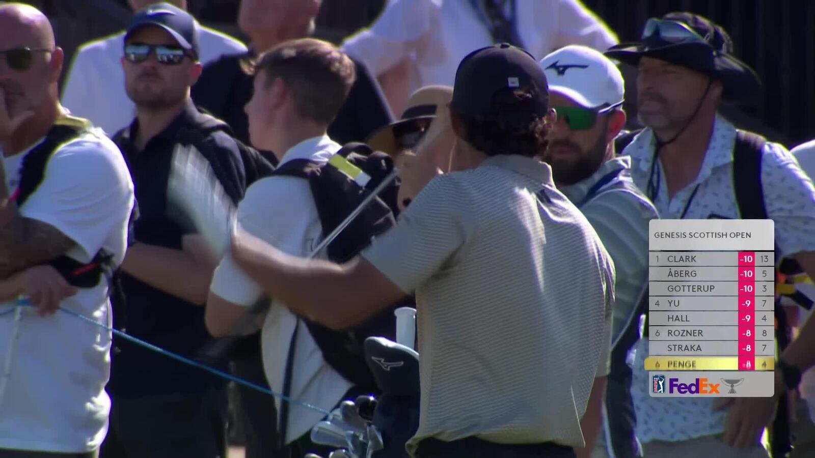 Marco Penge makes birdie on No. 5 at Genesis Scottish Open
