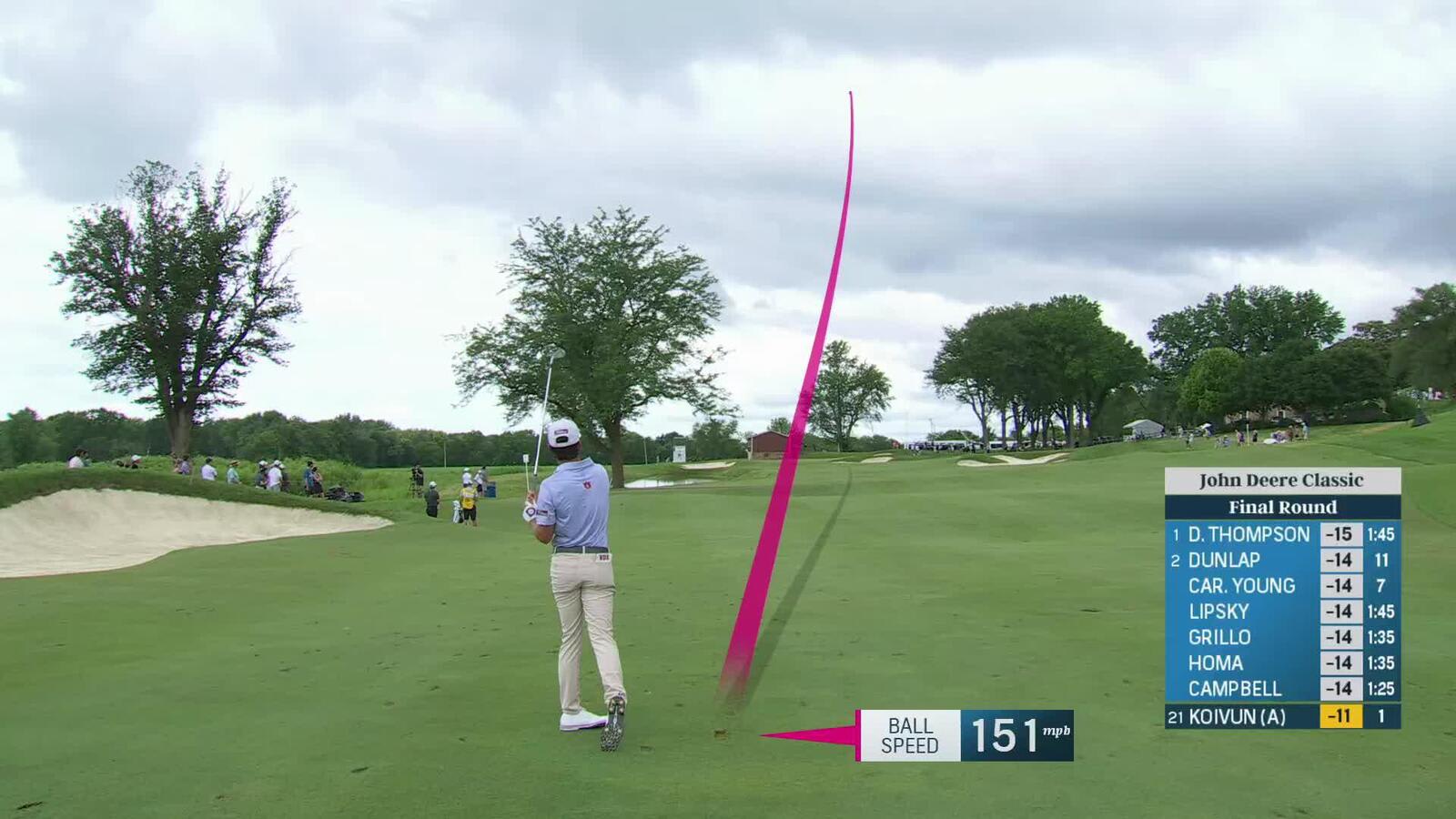 Jackson Koivun makes birdie on No. 2 at John Deere