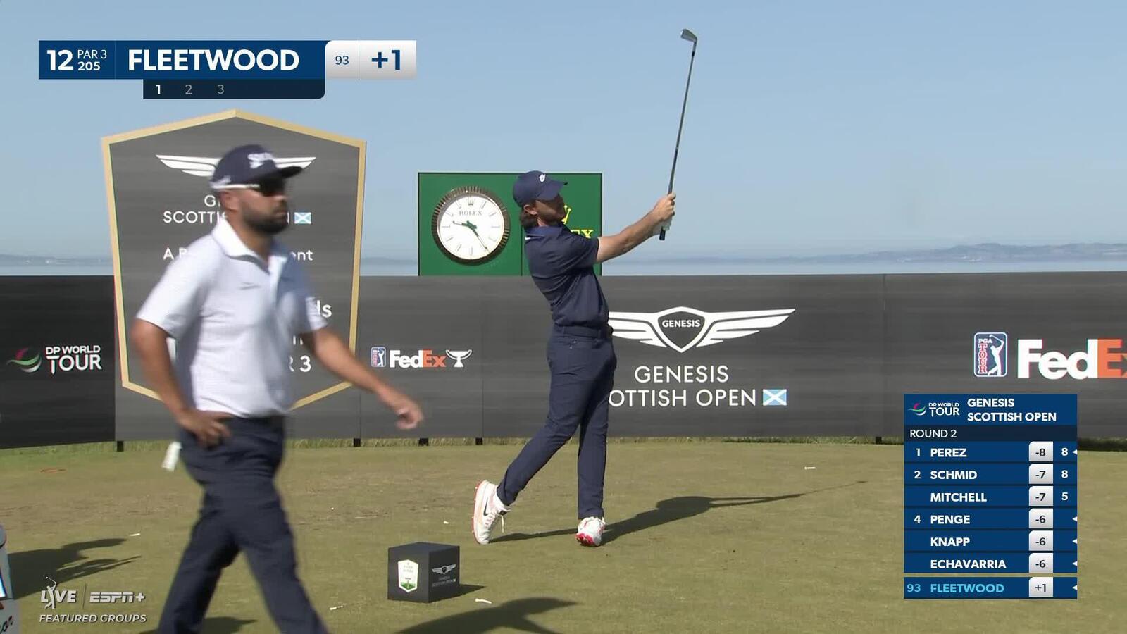 Tommy Fleetwood makes birdie on No. 12 at Genesis Scottish Open