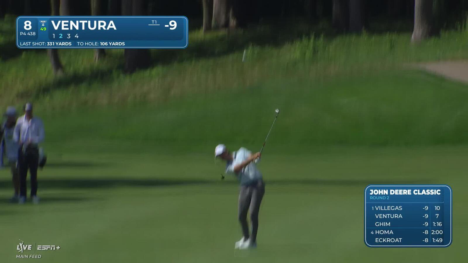 Kristoffer Ventura makes birdie on No. 8 at John Deere