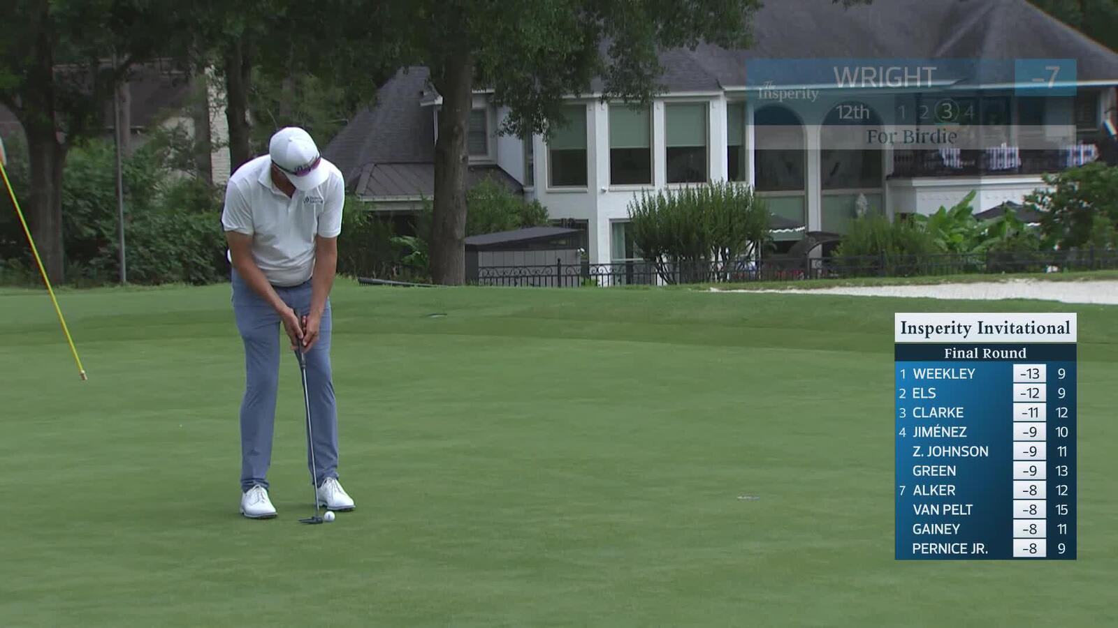 Michael Wright makes birdie on No. 12 at Insperity Invitational