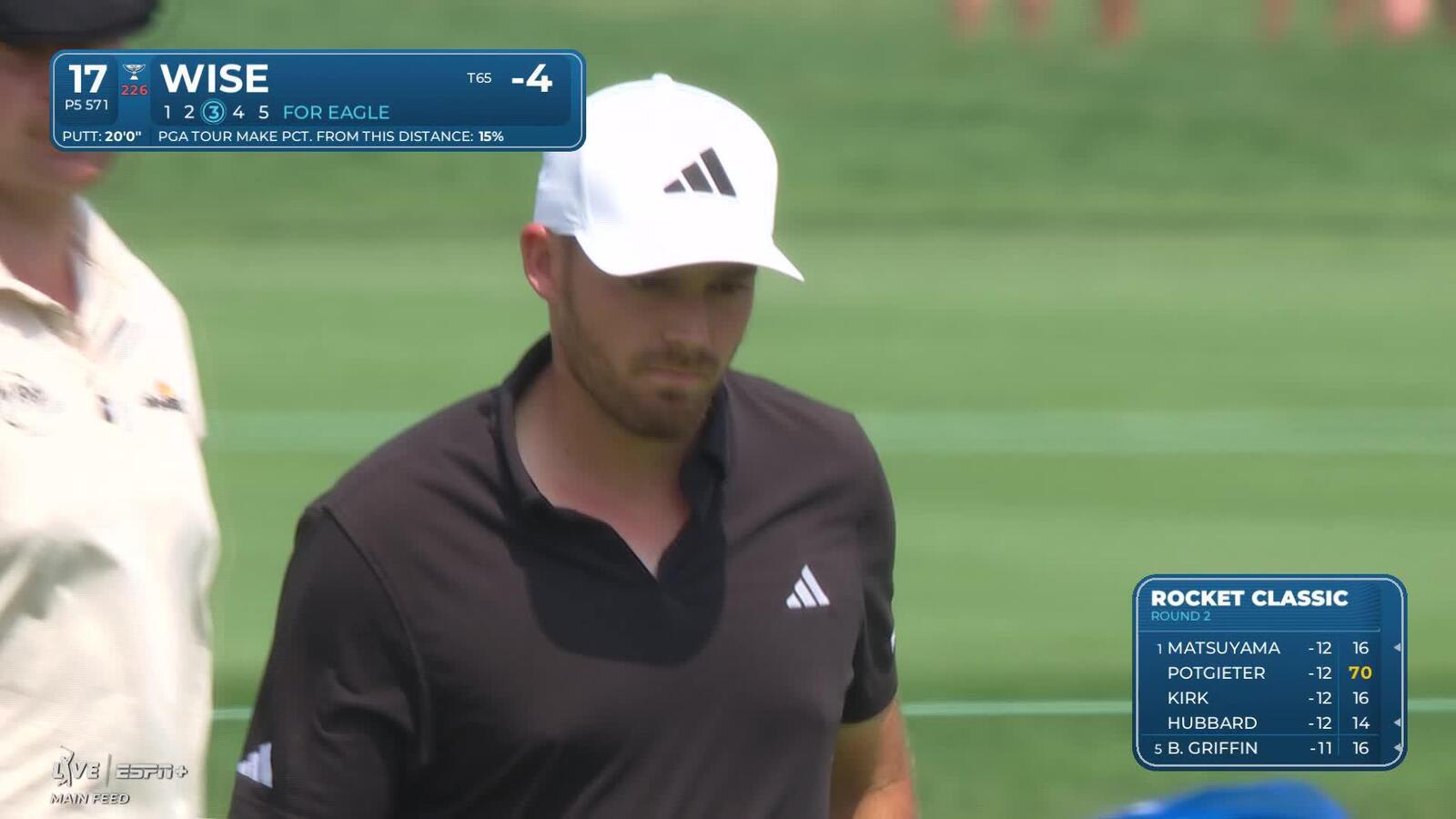 Aaron Wise drains eagle putt at Rocket Classic