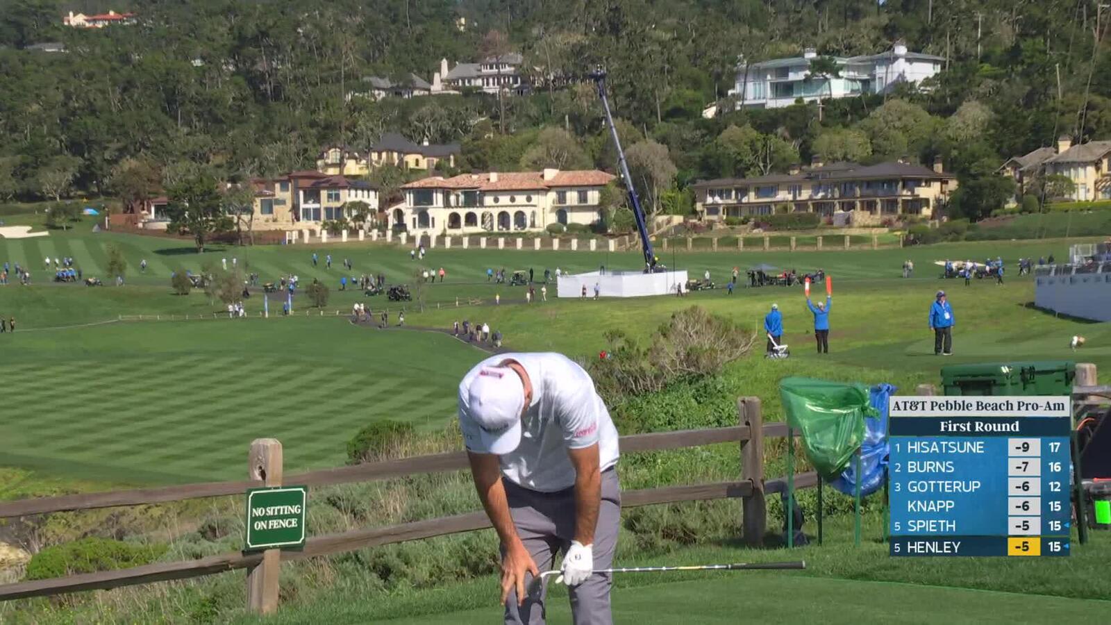 Russell Henley hits 111-yard tee shot to 3 feet, nearly aces No. 7 at AT&T Pebble Beach