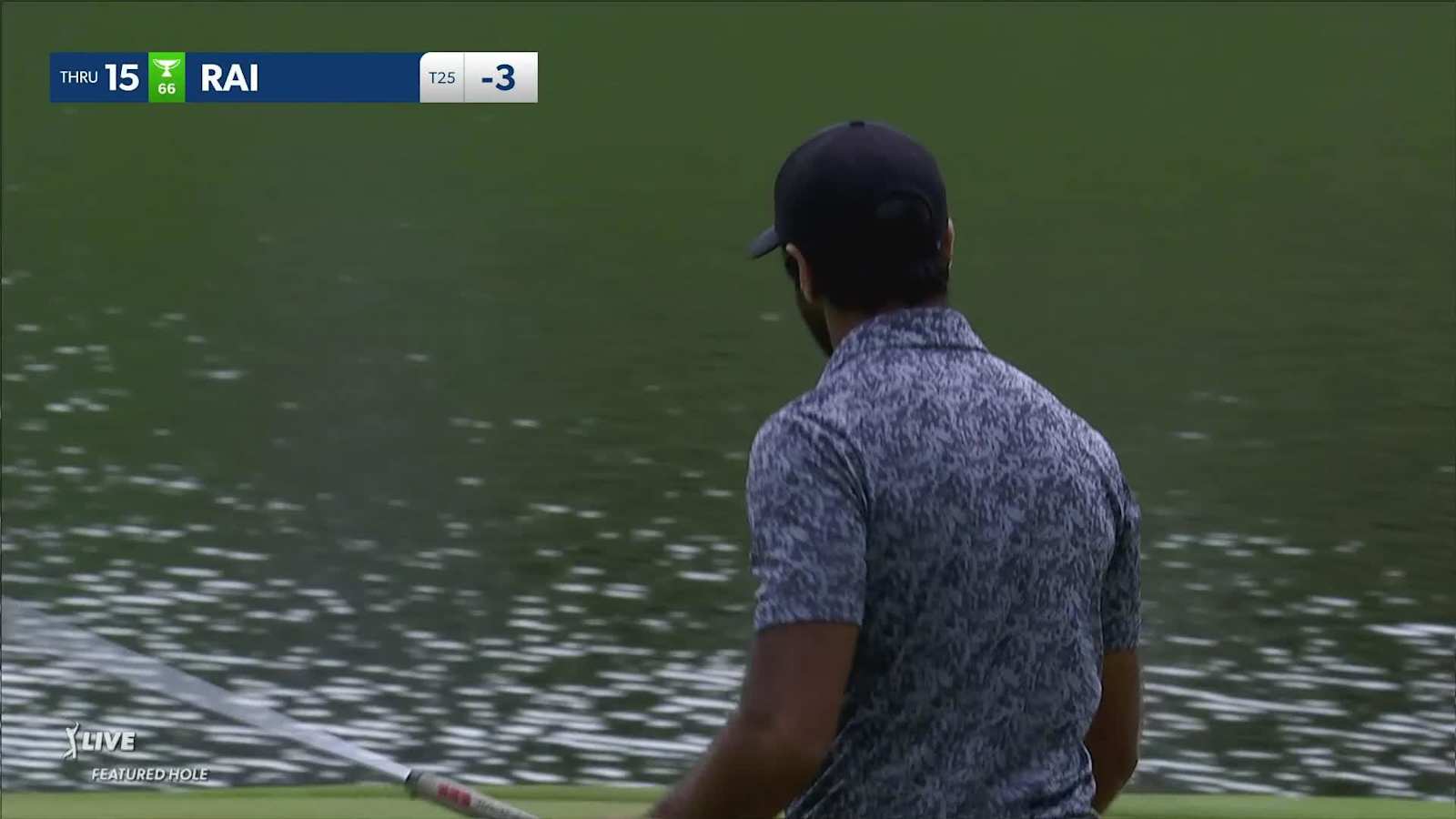 Aaron Rai makes birdie on No. 15 at Travelers