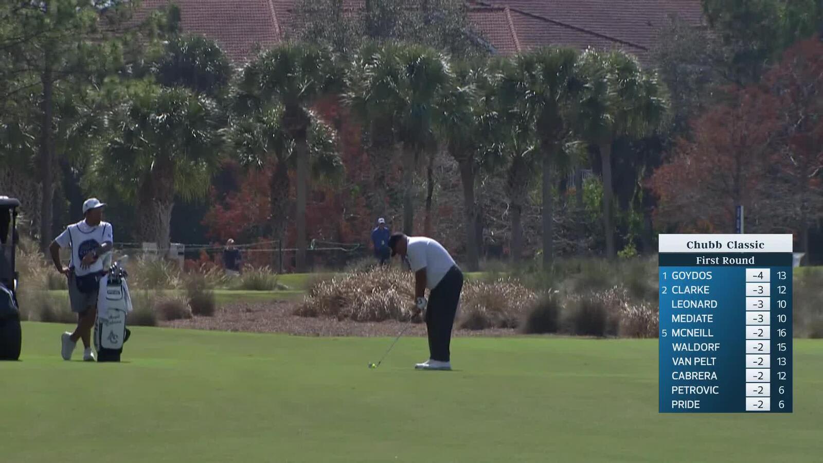 Ángel Cabrera makes birdie on No. 13 at Chubb Classic