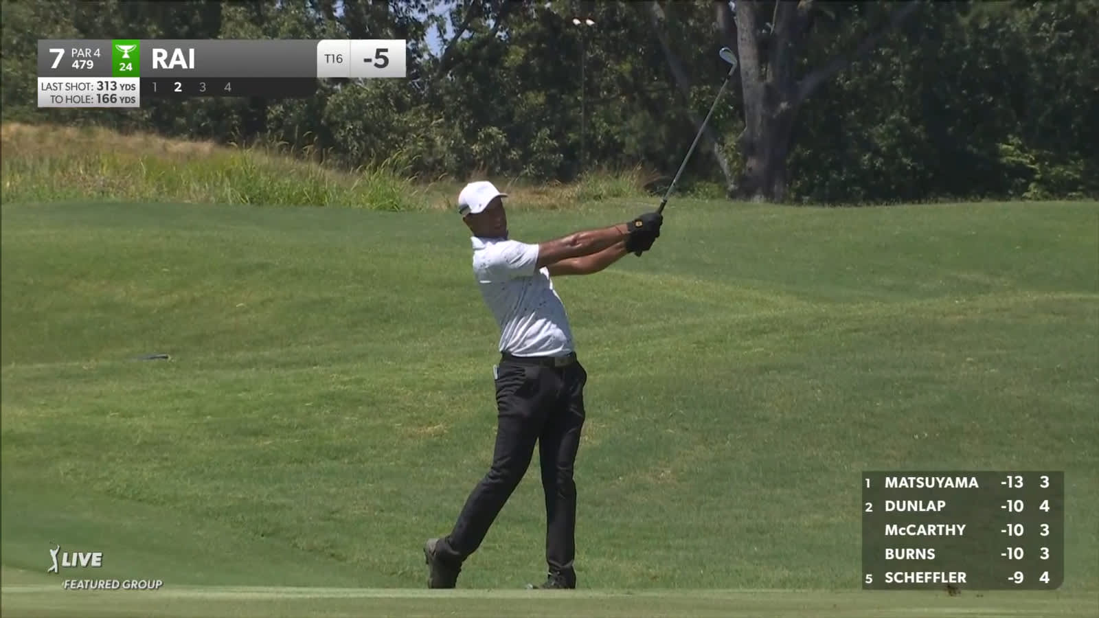 Aaron Rai's excellent approach from 166-yards at FedEx St. Jude