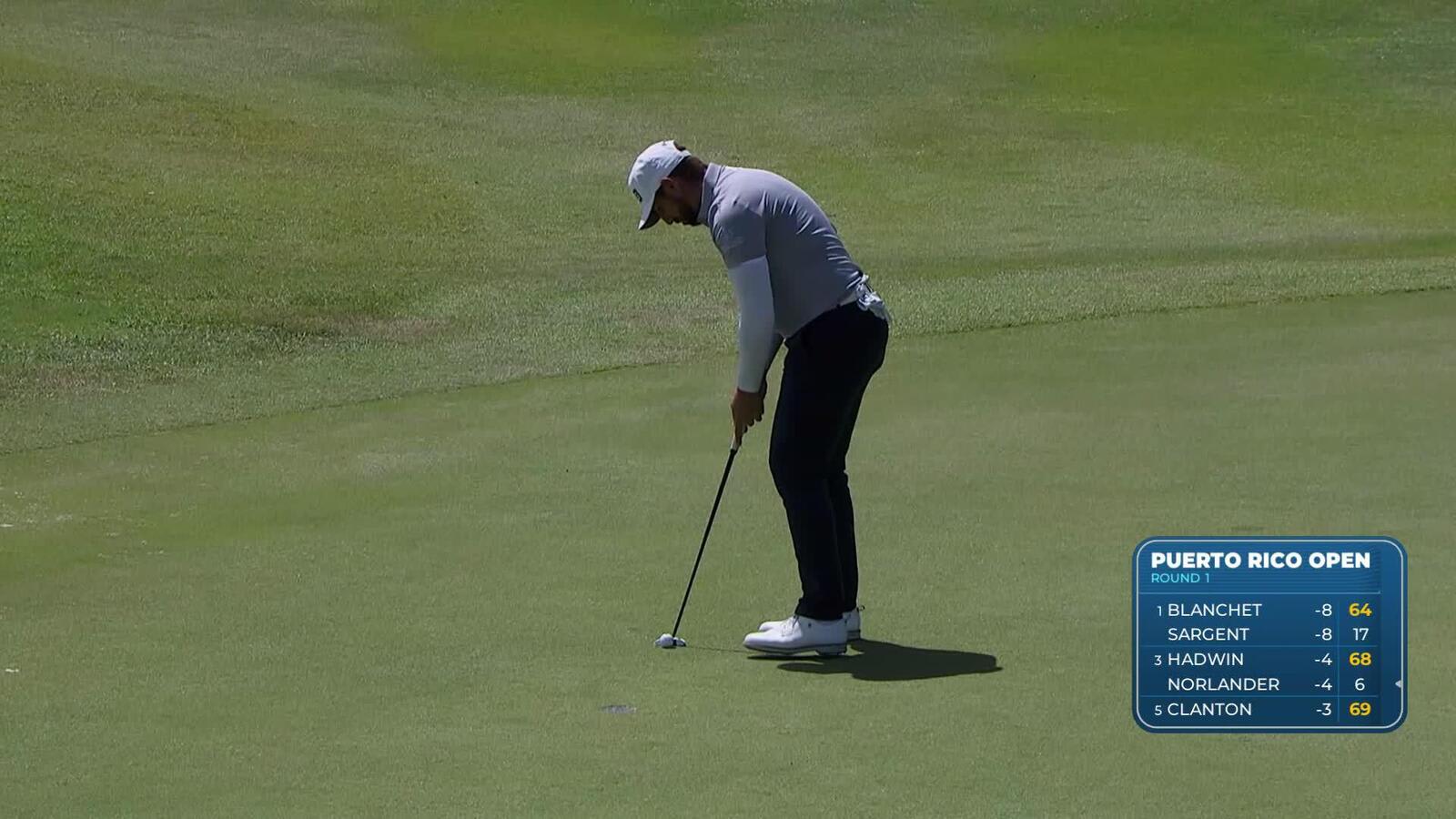 Matthieu Pavon makes birdie on No. 14 at Puerto Rico