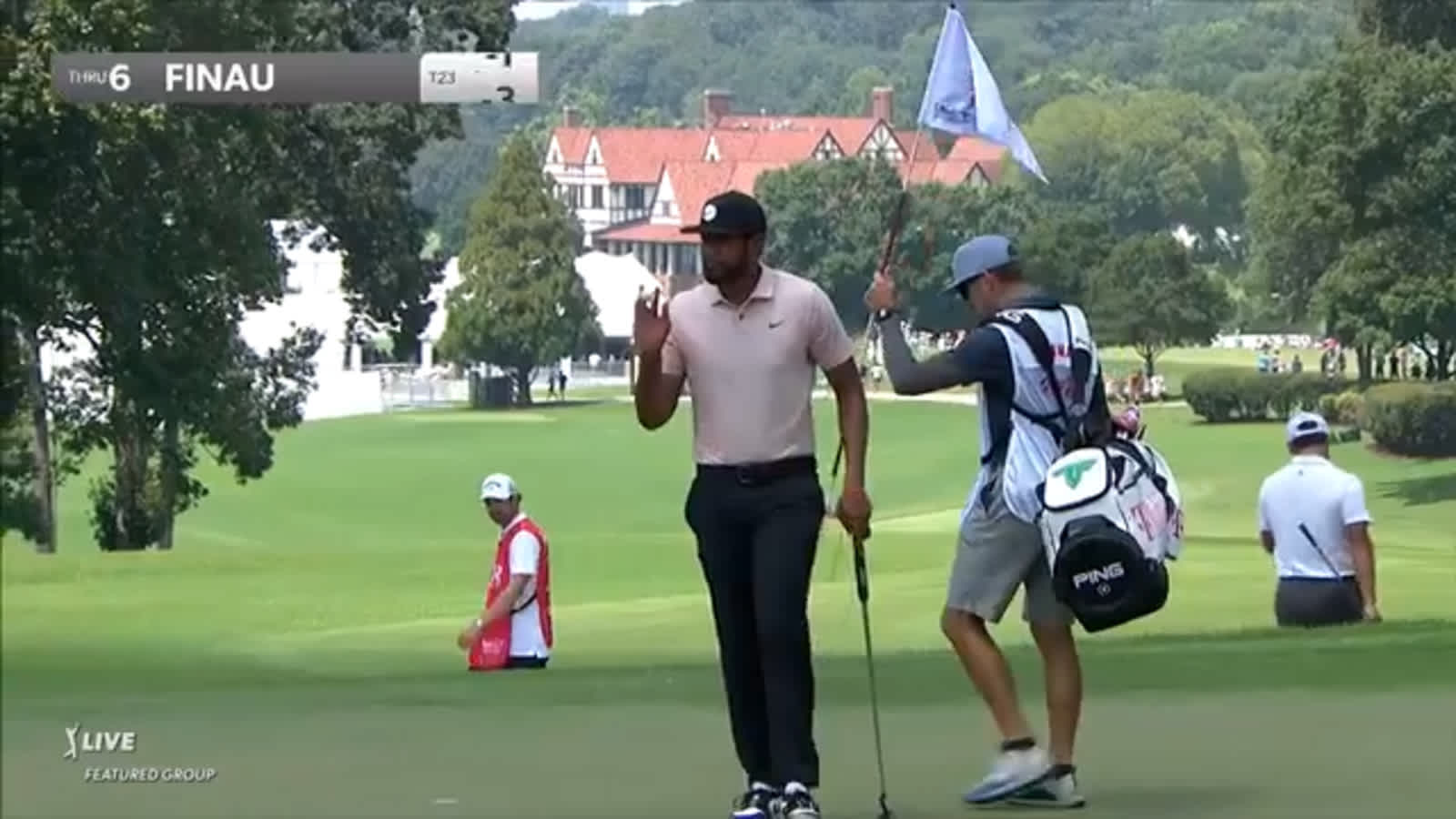 Tony Finau's unreal power leads to near-albatross at TOUR Championship