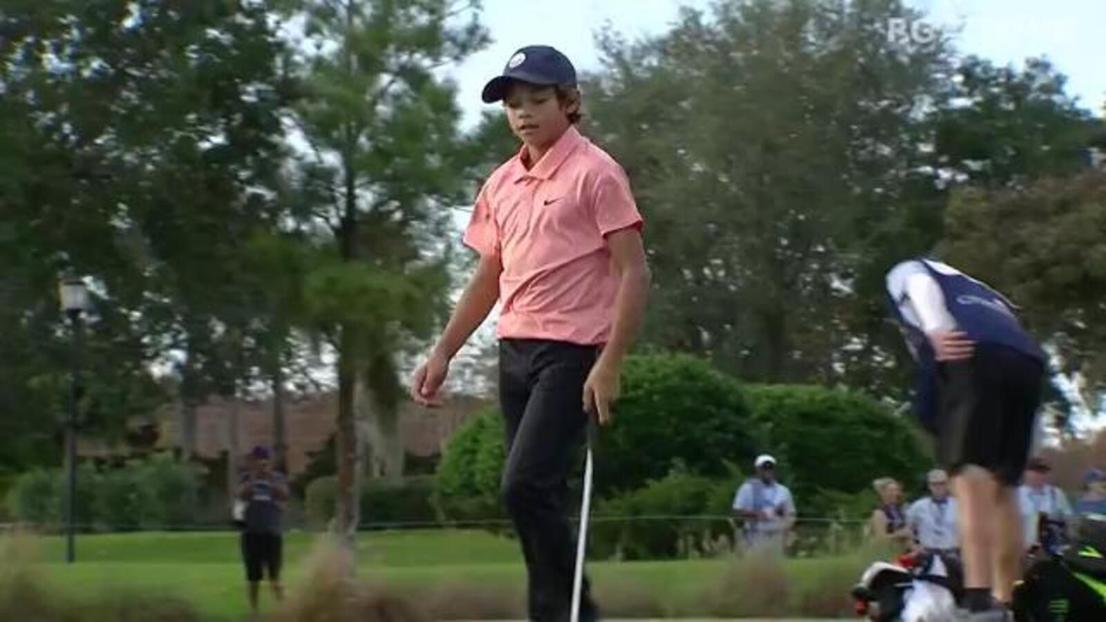 Team Woods birdies No. 15 at PNC Championship