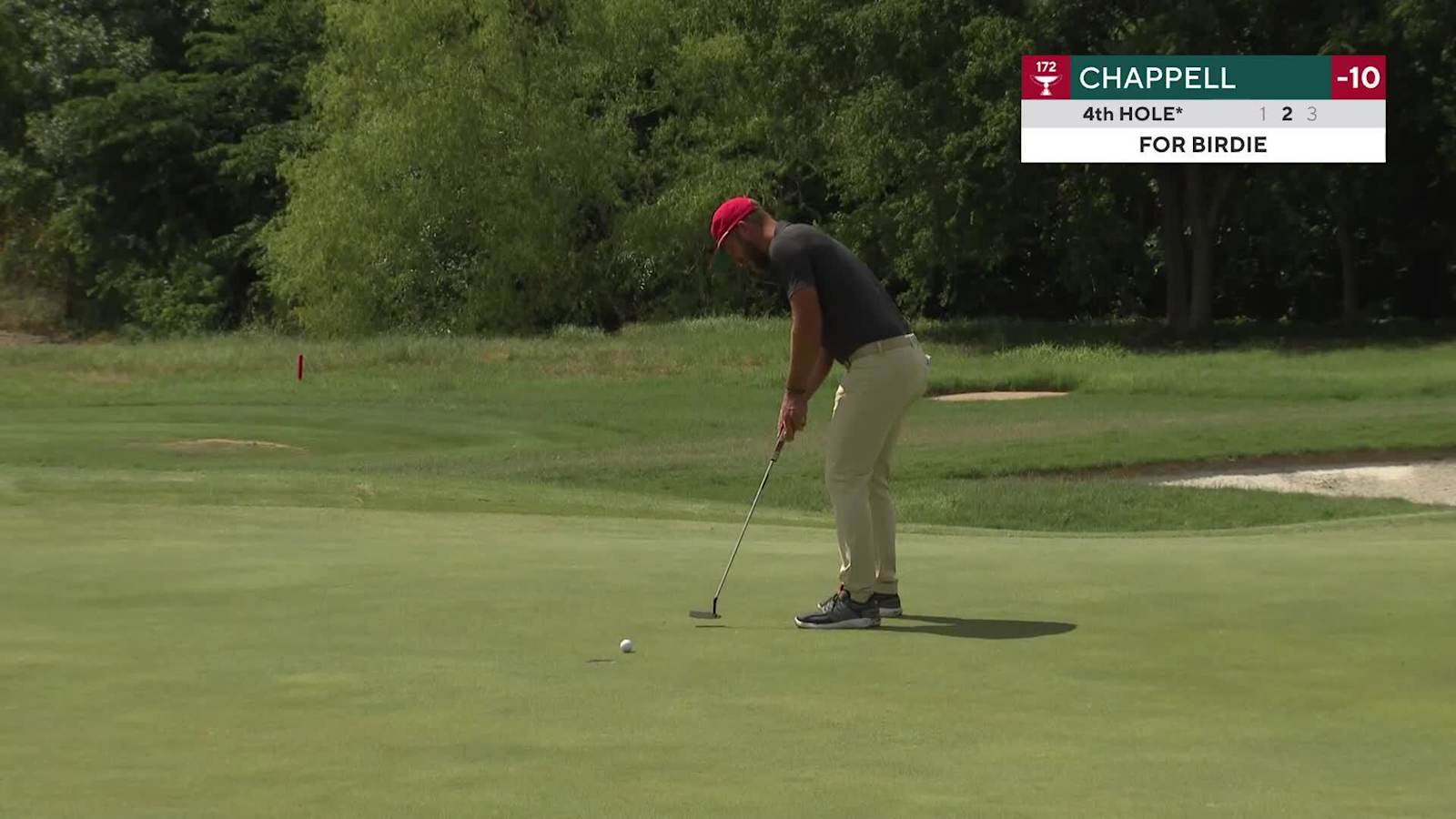 Kevin Chappell makes short birdie putt at THE CJ CUP