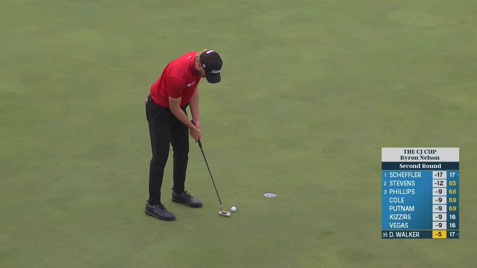 Danny Walker makes birdie on No. 9 at THE CJ CUP