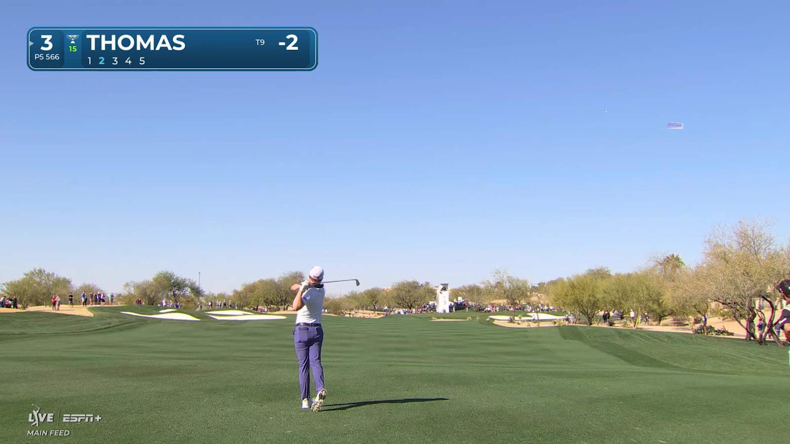Justin Thomas reaches green and birdies at WM Phoenix Open